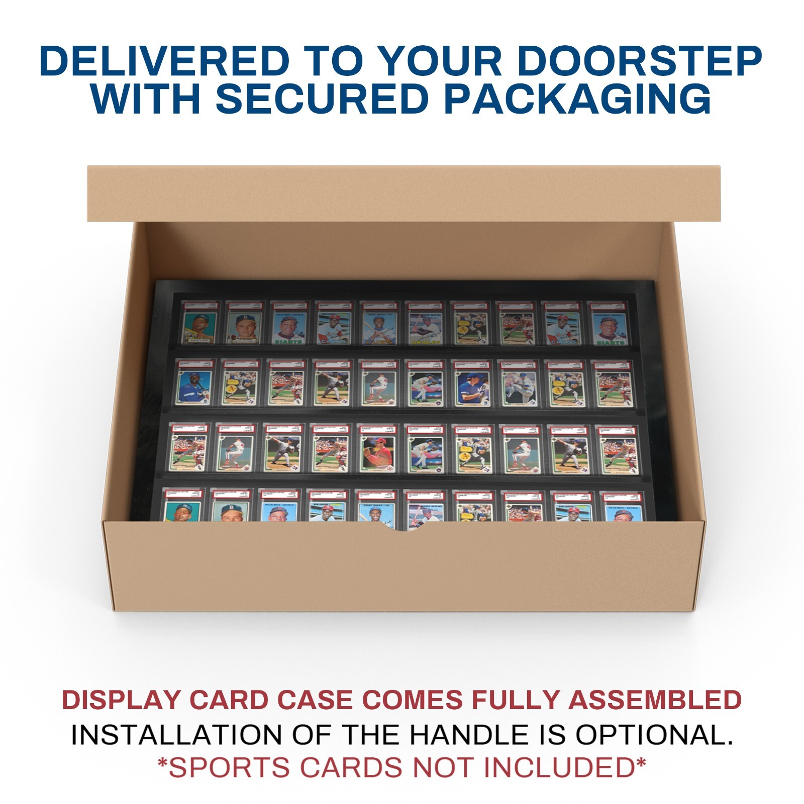 Baseball Card display Case 50 PSA Beckett DEEP / Graded Card Case Holds 50 PSA