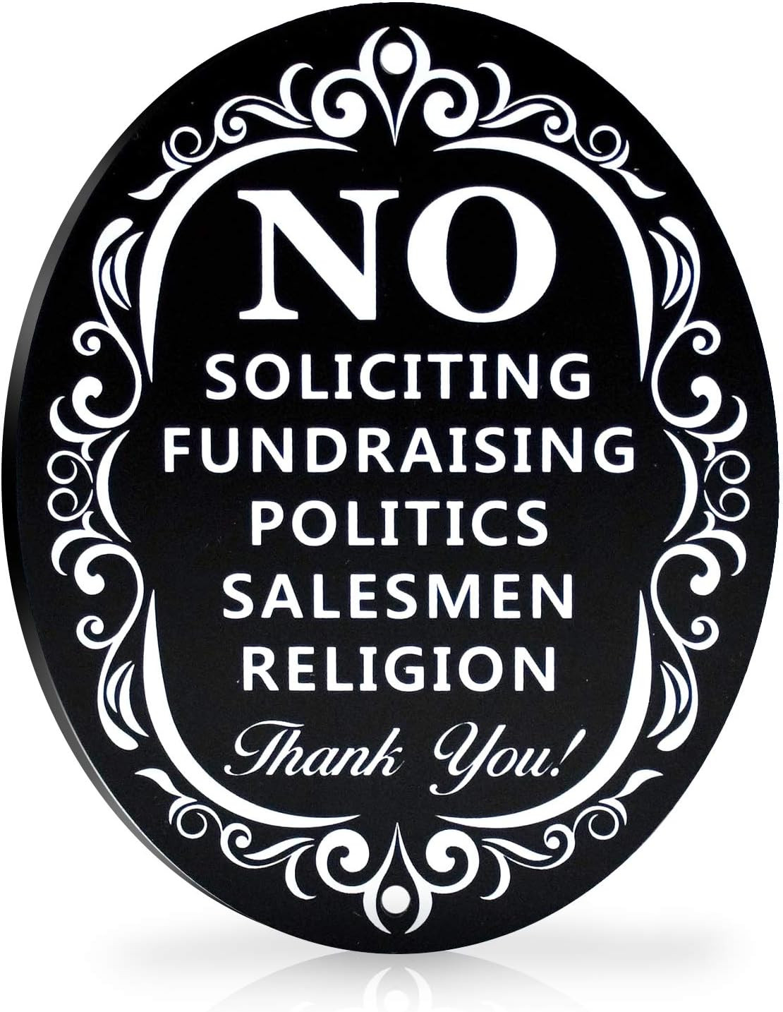 No Soliciting Signs for Home | 6&Prime;x 4.75&Prime; Dibond Aluminum | Sturdy, Durable Metal