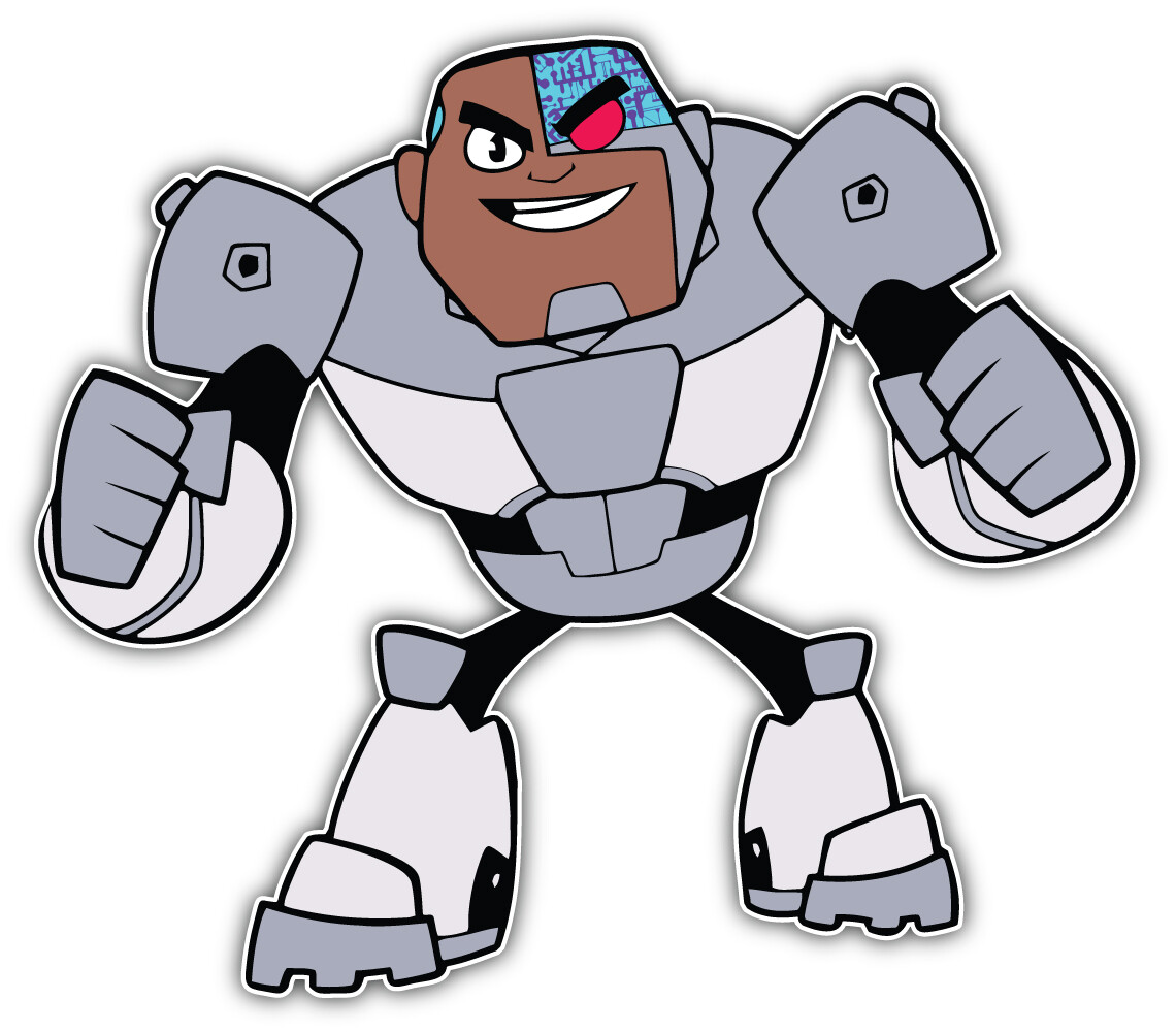 Cyborg Teen Titans Cartoon Character Sticker Bumper Decal –  »SIZES »