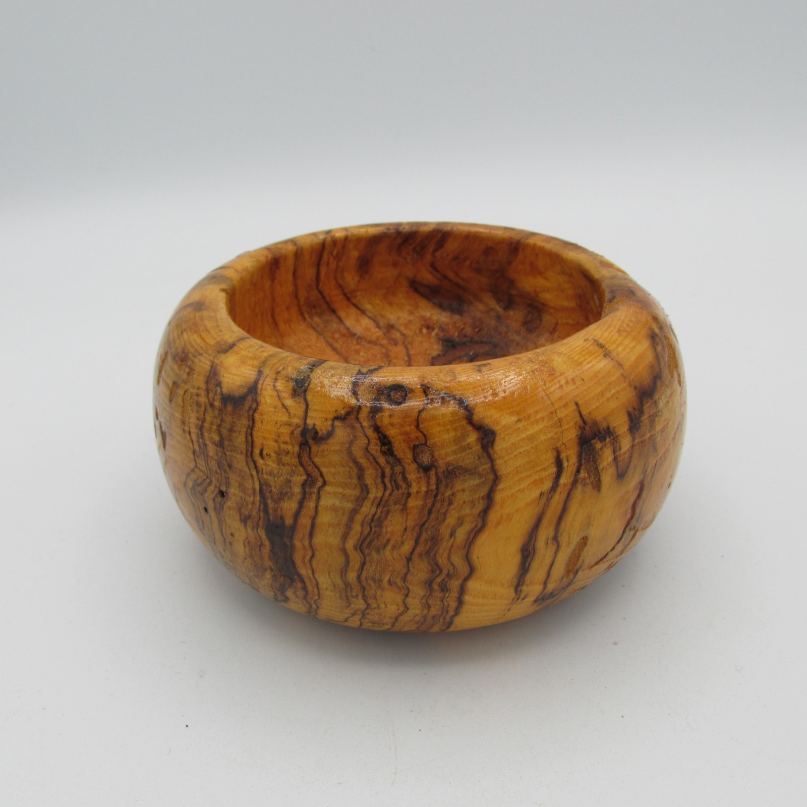 Burl Wood Bowl Wood Grain 4.5 in x 2.25 in Artist Signed Colby