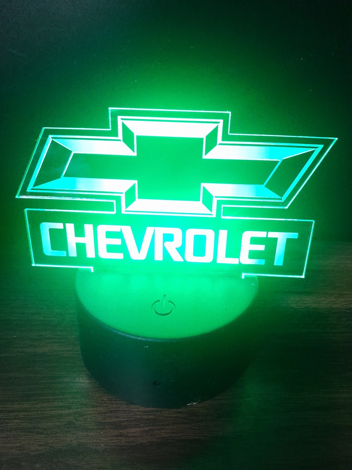Edge Lit Tabletop Sign, Multi-Colored LED, Desk Lamp, Night Light Chevrolet