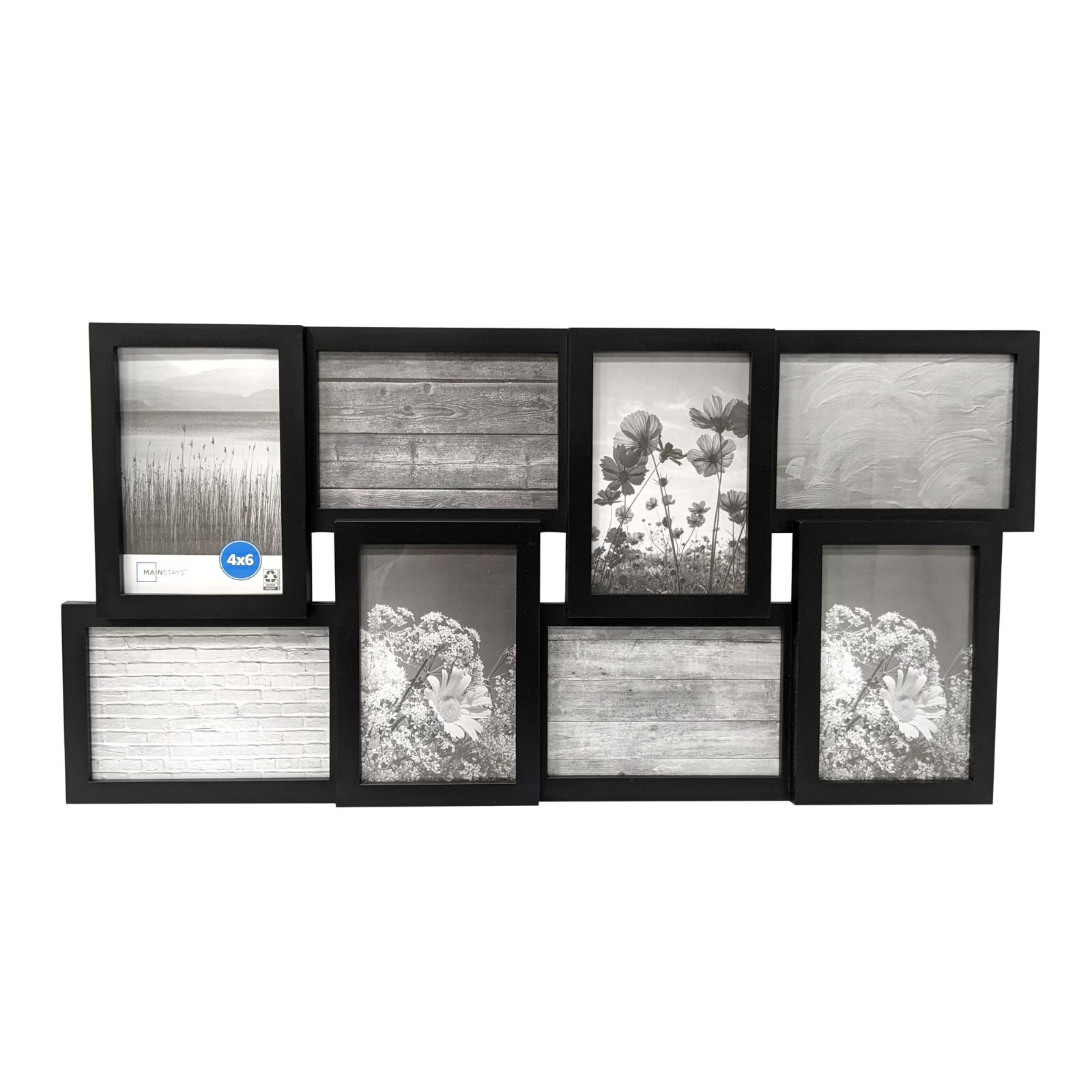 Mainstays – 4×6 Picture Frame – Black Gallery 8 Photo Linear Program Wall Photo