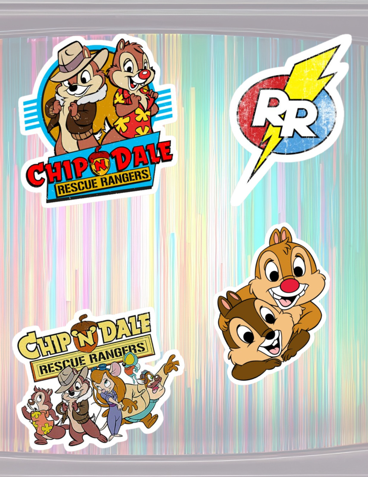 Chip N Dale Rescue Rangers 80s&rsquo; Cartoon 4pc Sticker Pack