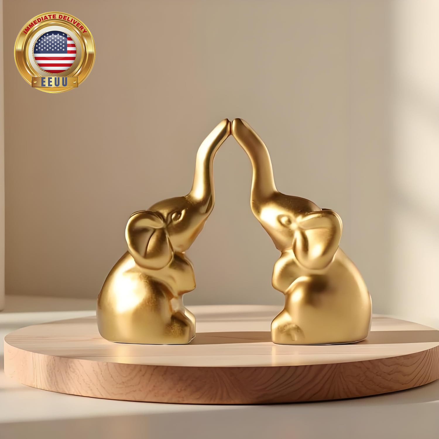 Elephant Statue Home Decor,Modern Style Figurines,Sculpture for Living Room Offi