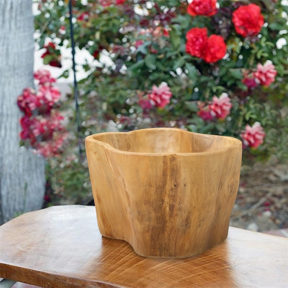 Teak Fruit Bowl Reclaimed Teak 8.3 » Tall Solid Teak Root Bowl Home Decor