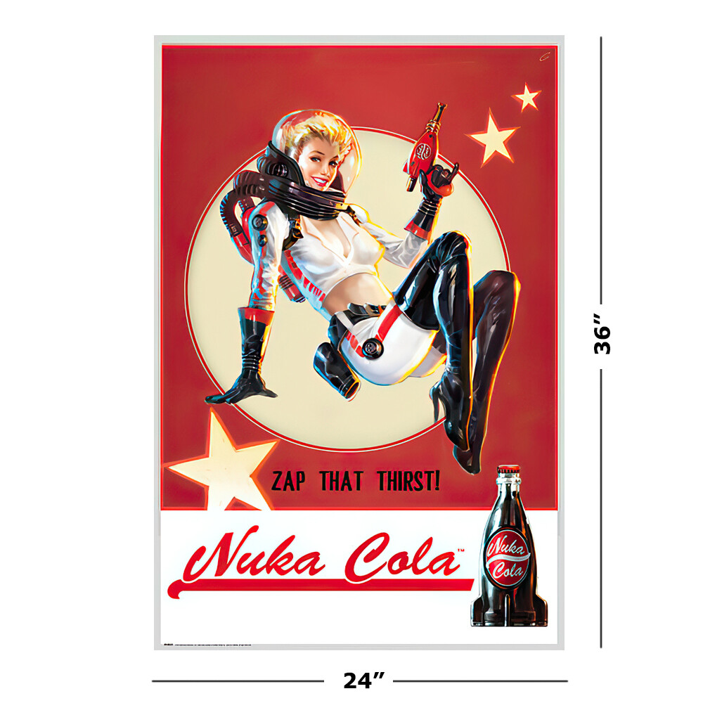Fallout 4 – Gaming Poster / Print (Nuka Cola Girl) (Size: 24&Prime; X 36&Prime;)