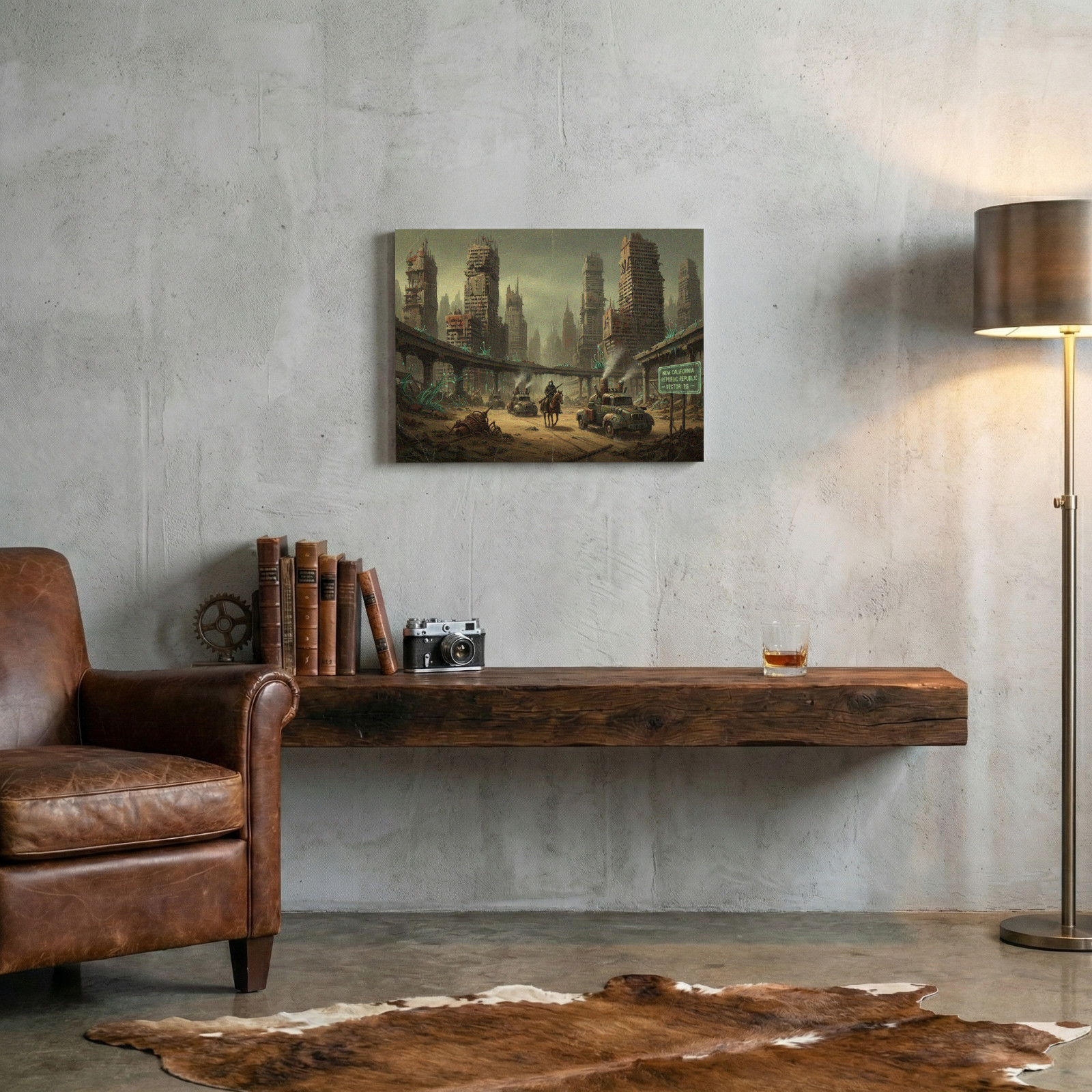NCR New California Republic UV Print -16×12 Post-Apocalyptic Sci-Fi Wa