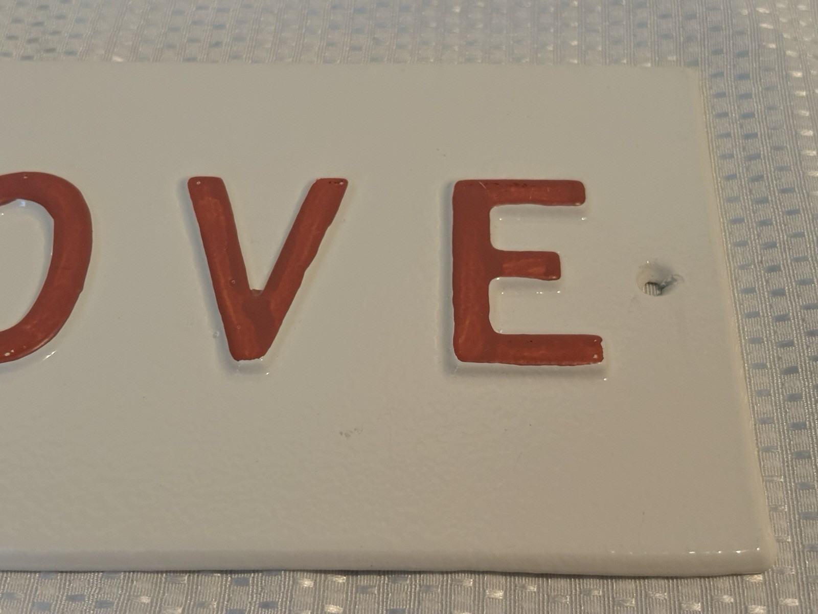 Hearth & Hand Magnolia LOVE Decor Plaque Pink & White