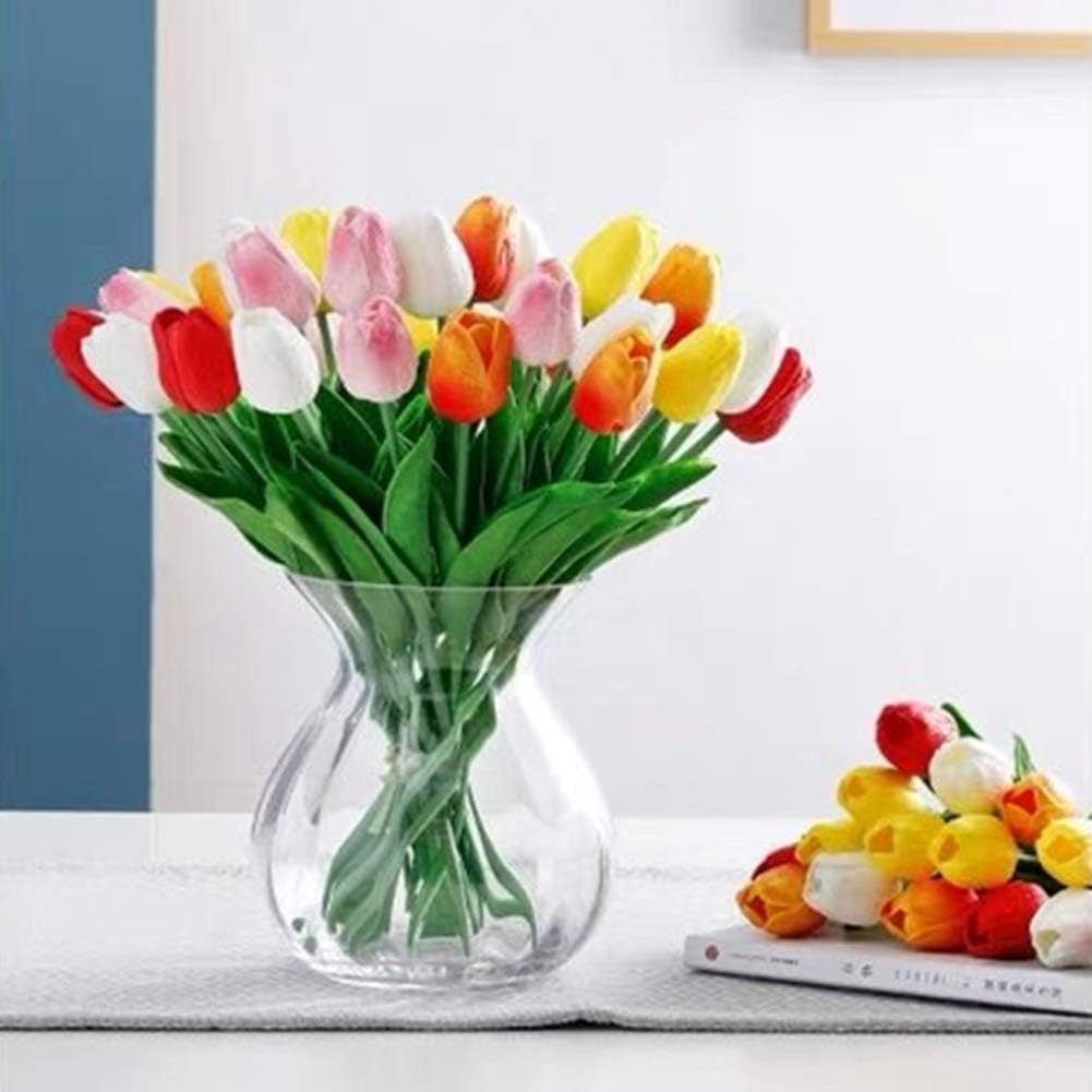 Realistic Touch Colorful Tulips: 12 Beautiful Fake Flowers for All Occasions