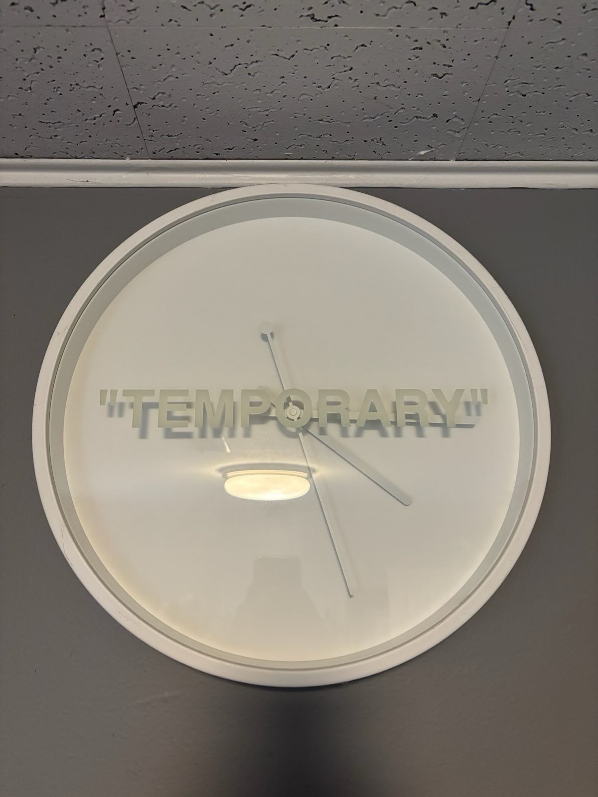 Virgil Abloh x IKEA Off-White Glass Clock Temporary Amazing Condition