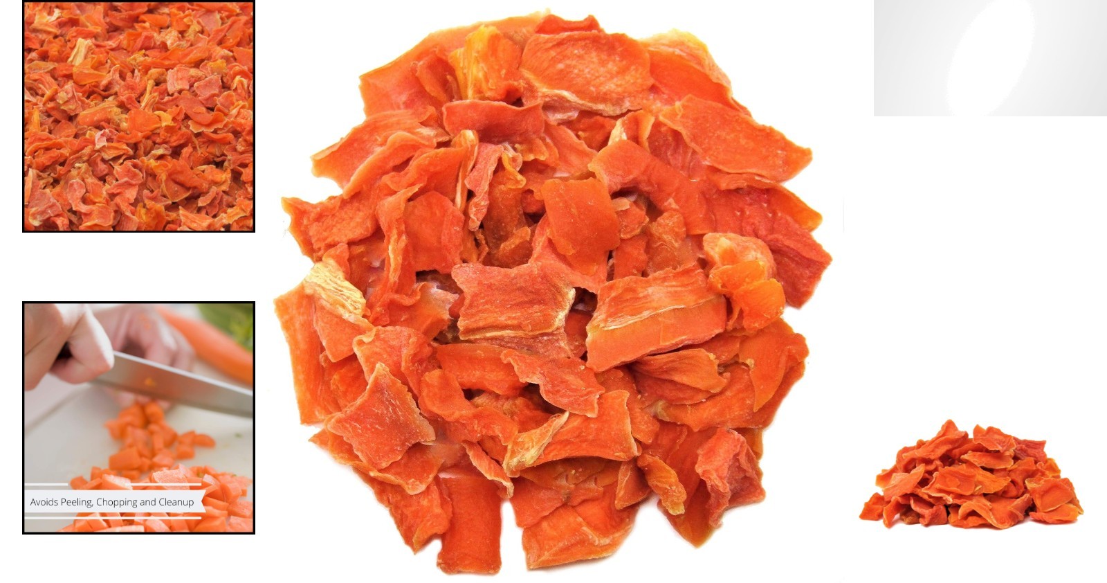 Dehydrated Carrot Dices 5 lbs Bulk Bag for Fresh Cooking & Food Storage