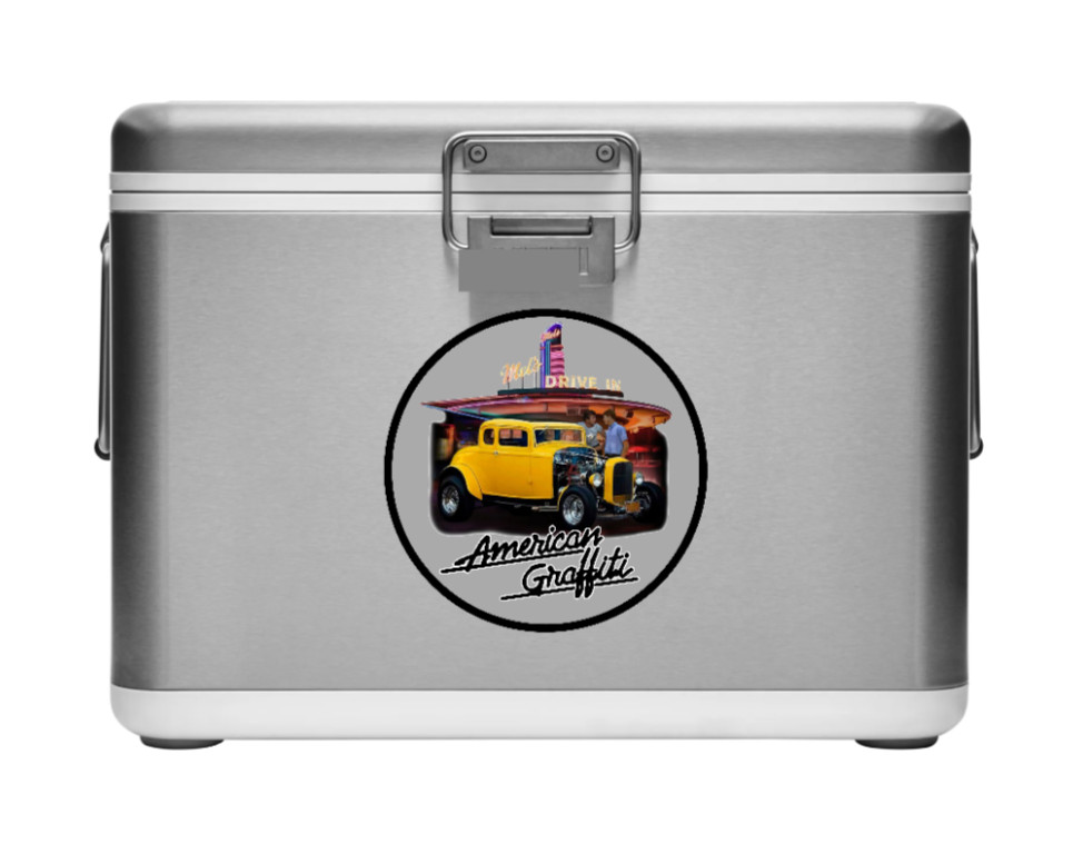 Movie – American Graffiti 4&Prime; Vinyl Decal Handmade Vehicle Decor Laptop Cooler 26