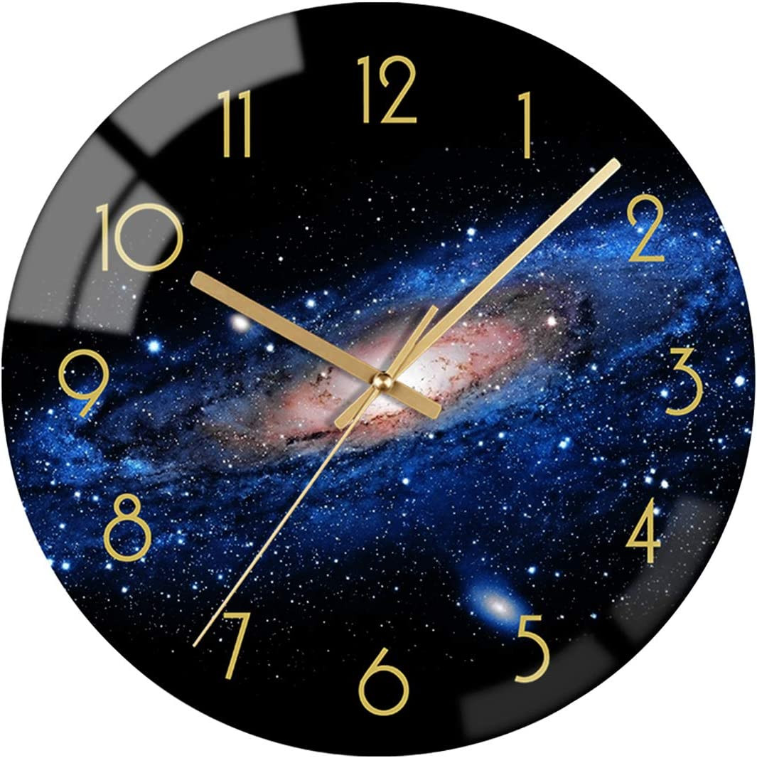 Astronomy Wall Clock 12 Inch – Home Decor Silent Quartz Battery Operated Clock