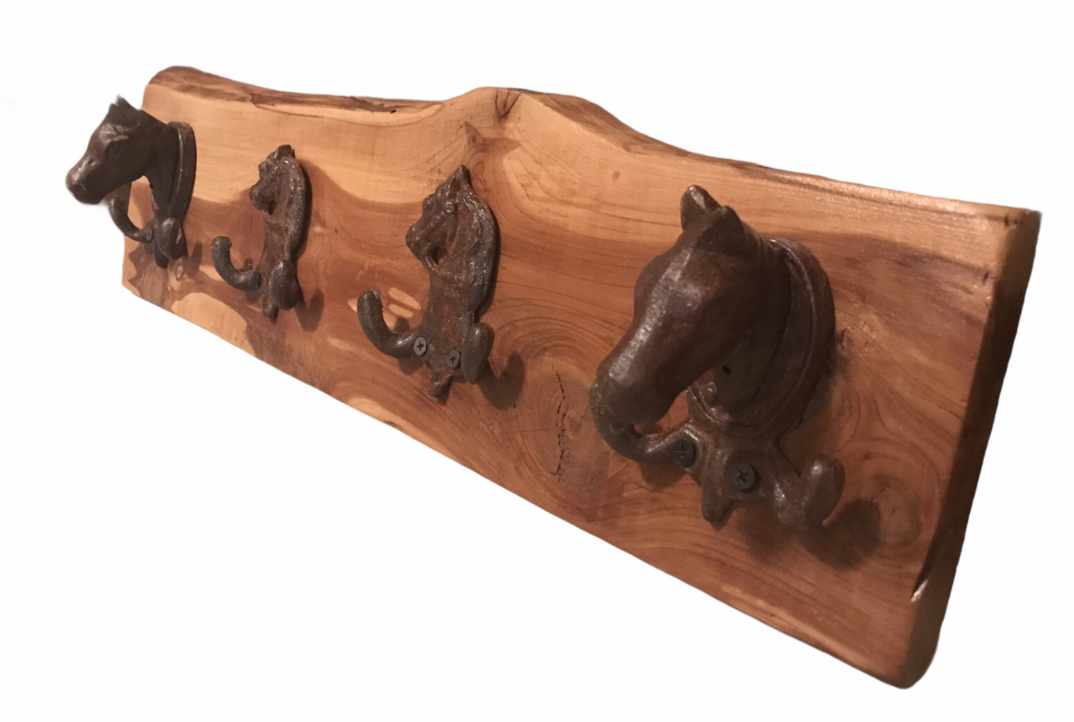 Rustic Horse & Cowboy Coat Rack 23” Wall Decoration Bar Decor Man Cave