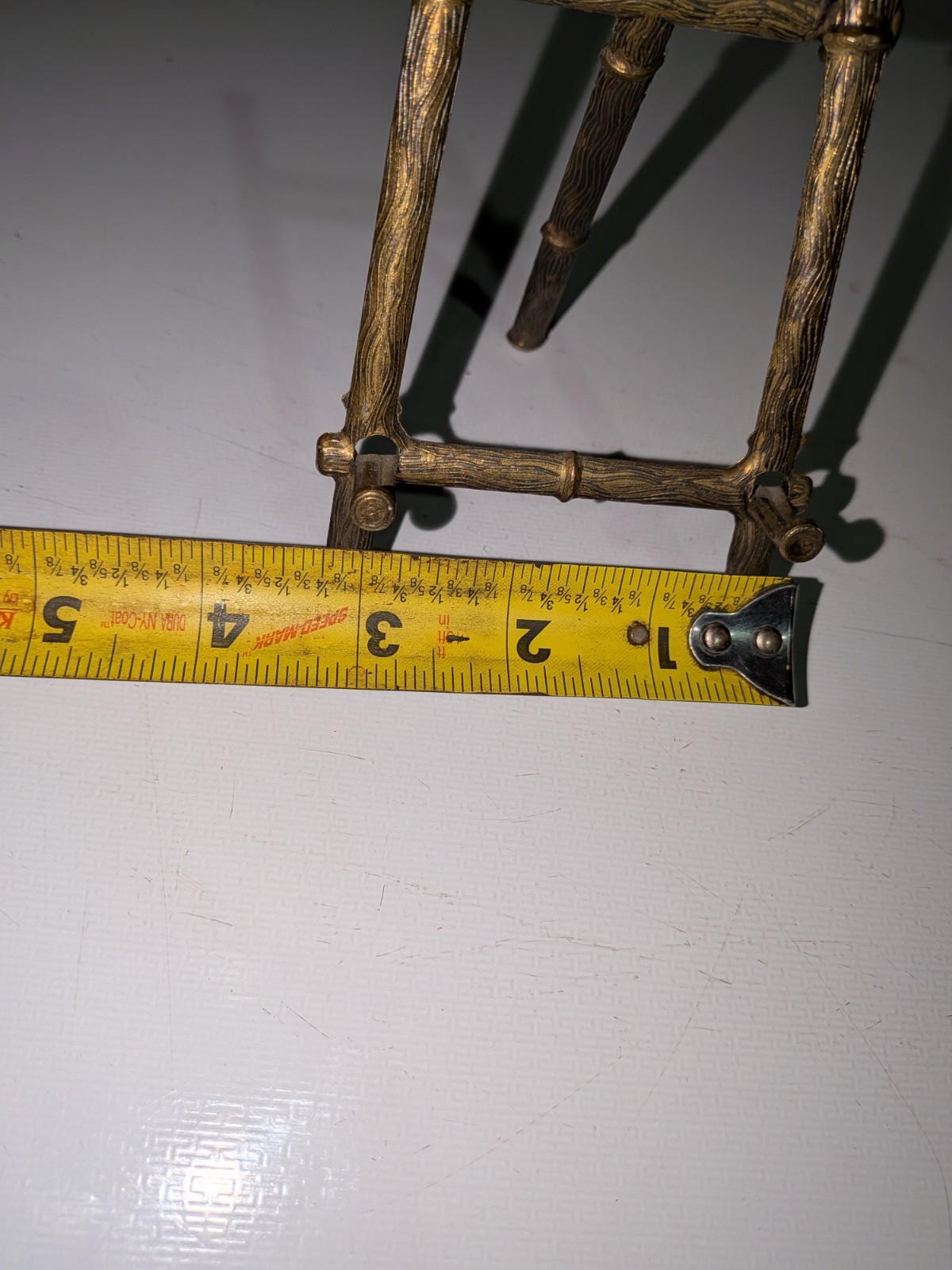 Vintage brass faux bamboo easel Made in Italy