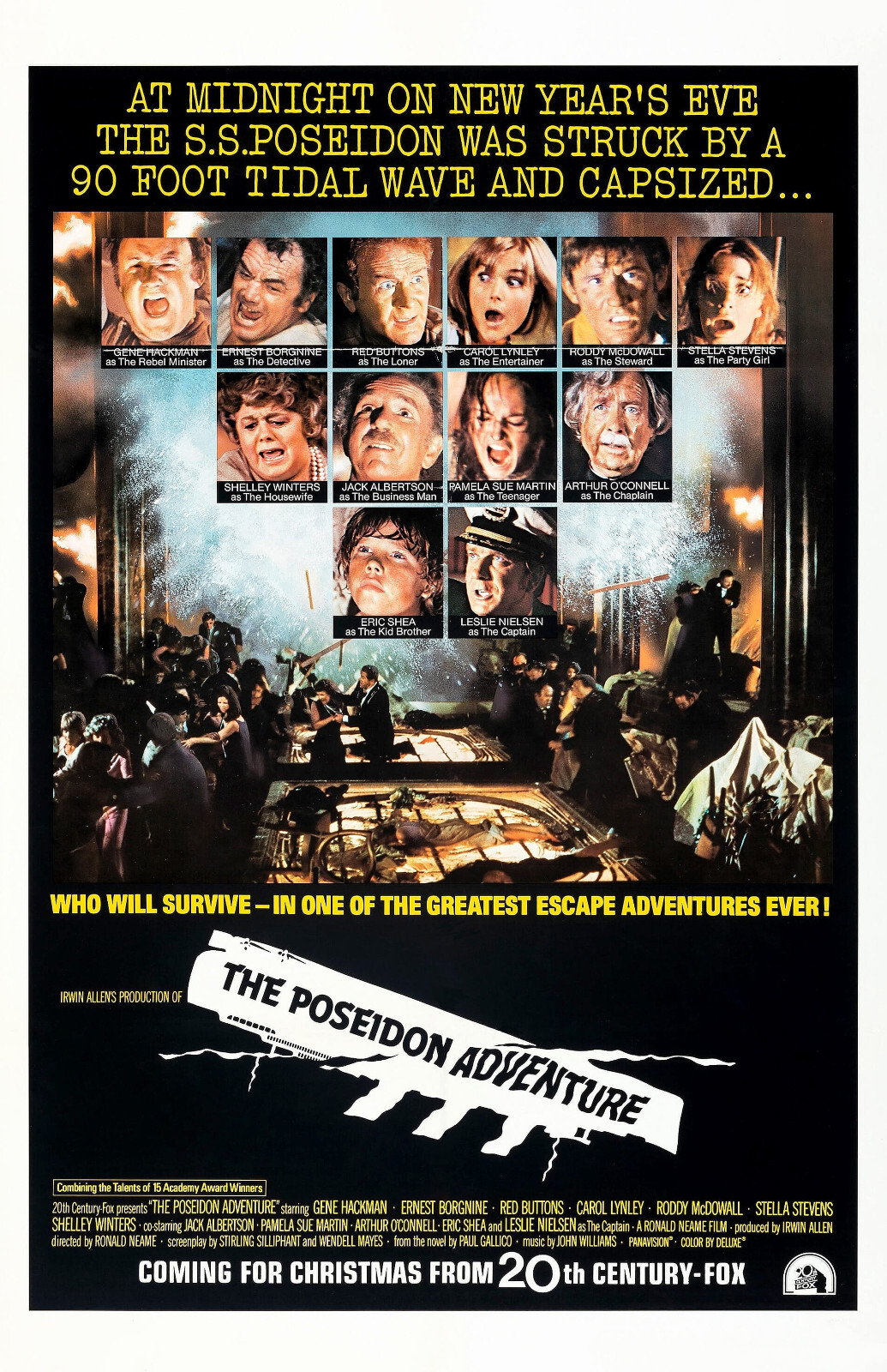 BB4332 The Poseidon Adventure Film By Ronald Neame 1972 Movie Poster 11×17