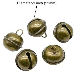 20 PCS Vinta Jingle Bell 1 Inches Antique Decorative Tone