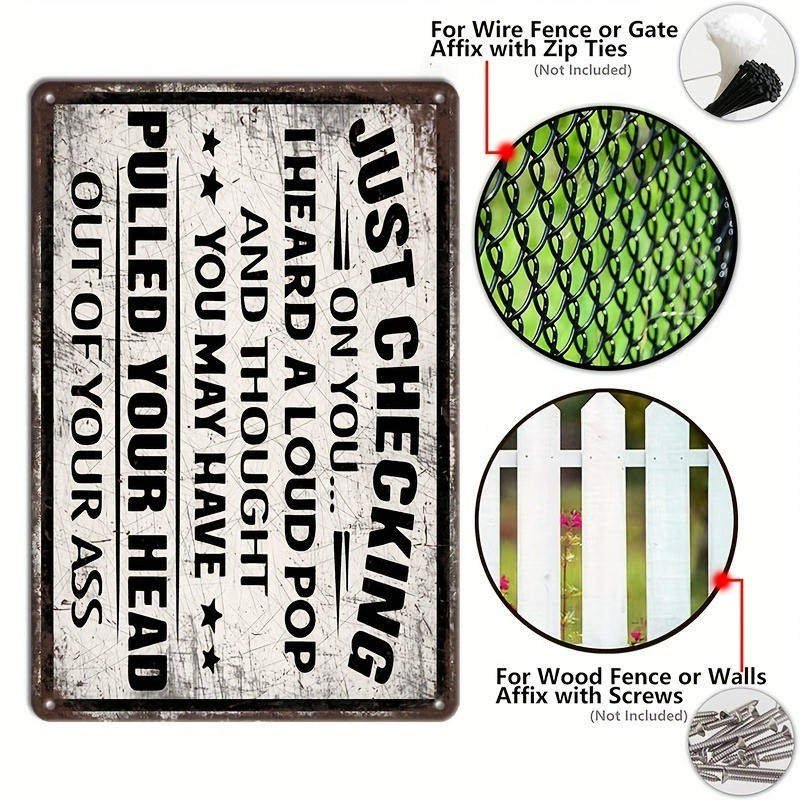 Funny Sarcastic Quote Humor Vintage Metal Tin Sign Retro Decor Bar Club Man Cave