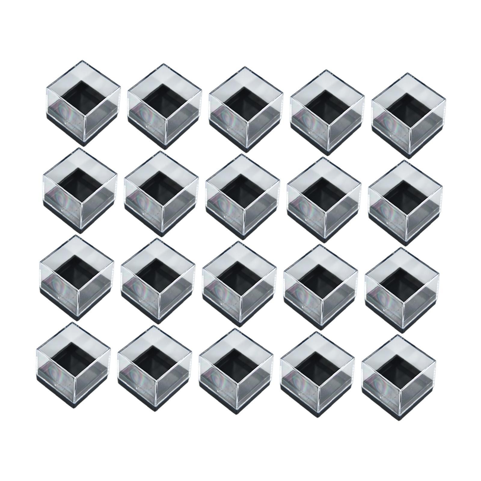20x Mineral Display Boxes Organizers Versatile Square Display Cases Sample