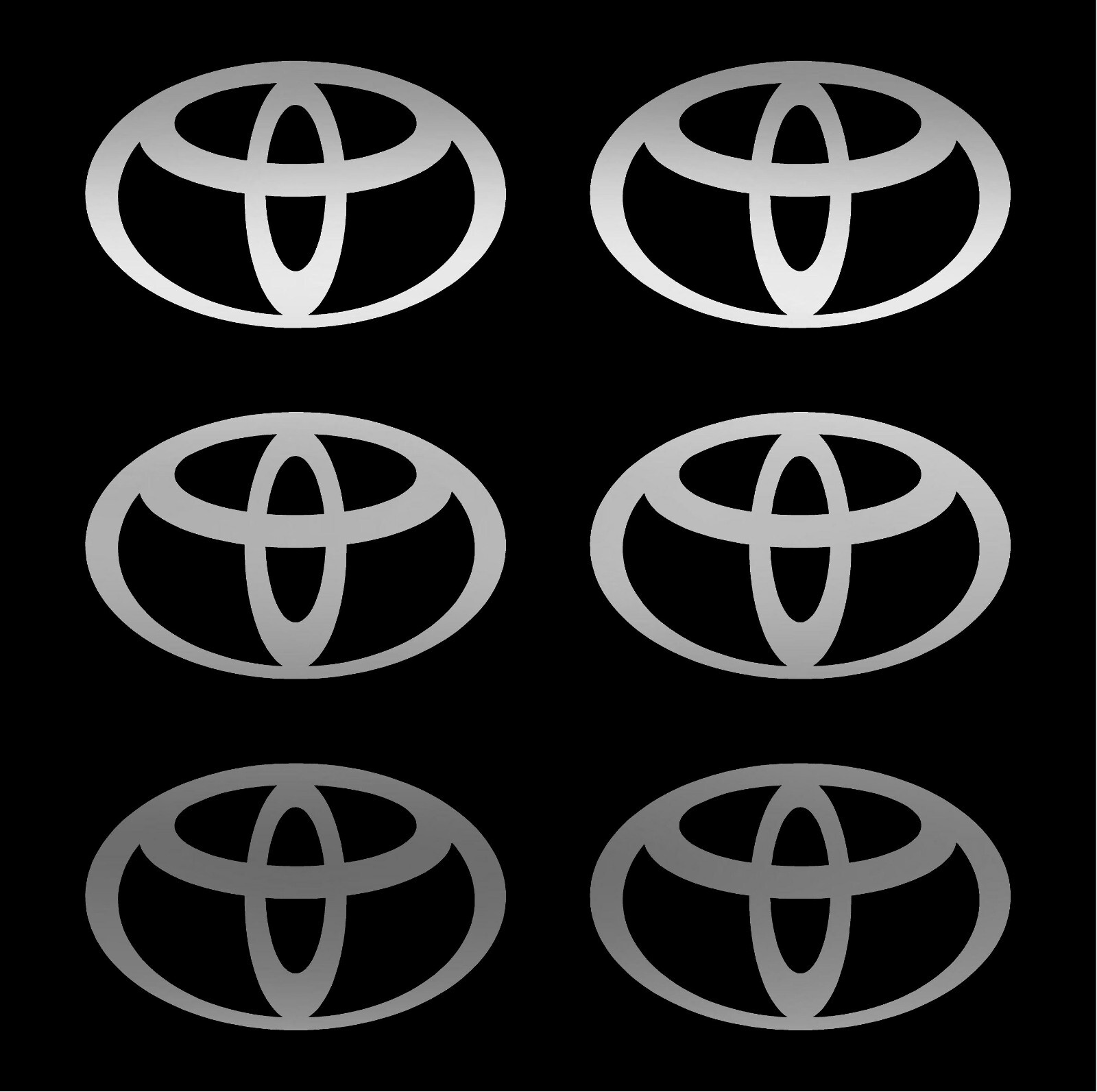 Small Toyota logo 6 Small Vinyl Decals Car 2&Prime; 3&Prime; Toyota symbol Stickers