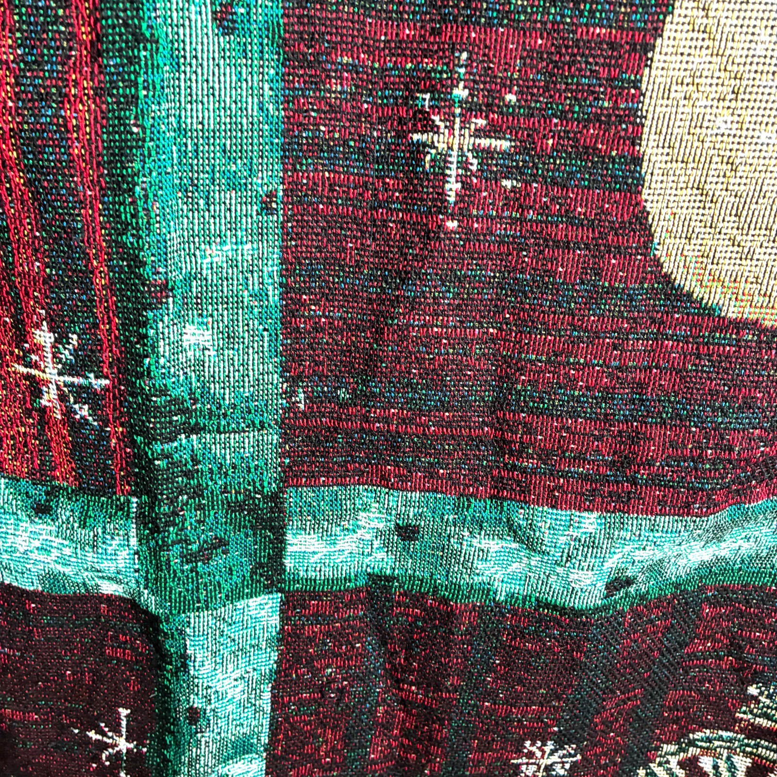 Tapestry Throw Blanket Snowmen Valerie Evers Wenk Fringed 47&Prime; x 56&Prime; Mohawk Home