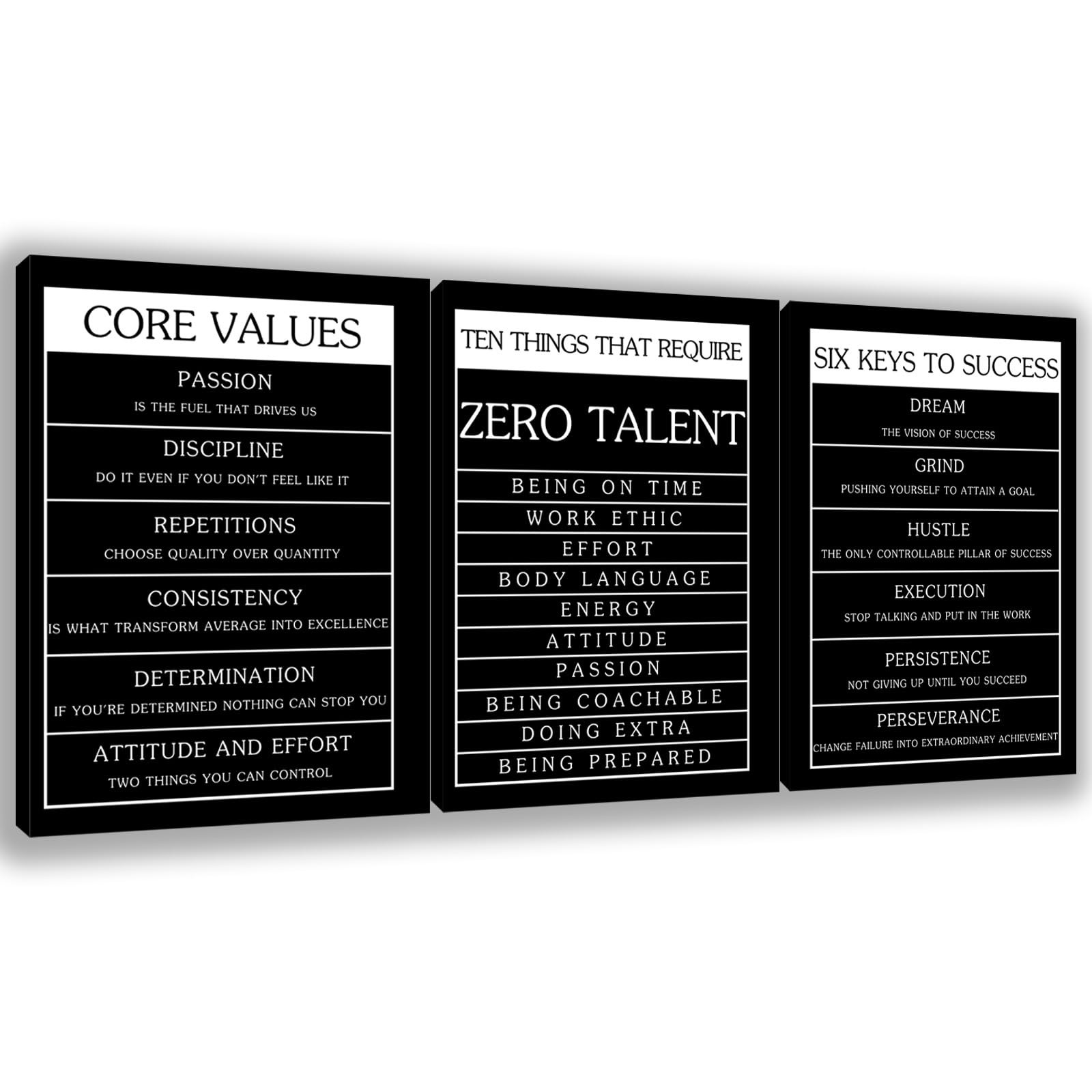 Inspirational Motivational Wall Art Set Canvas Wall Art Framed Paintings for…
