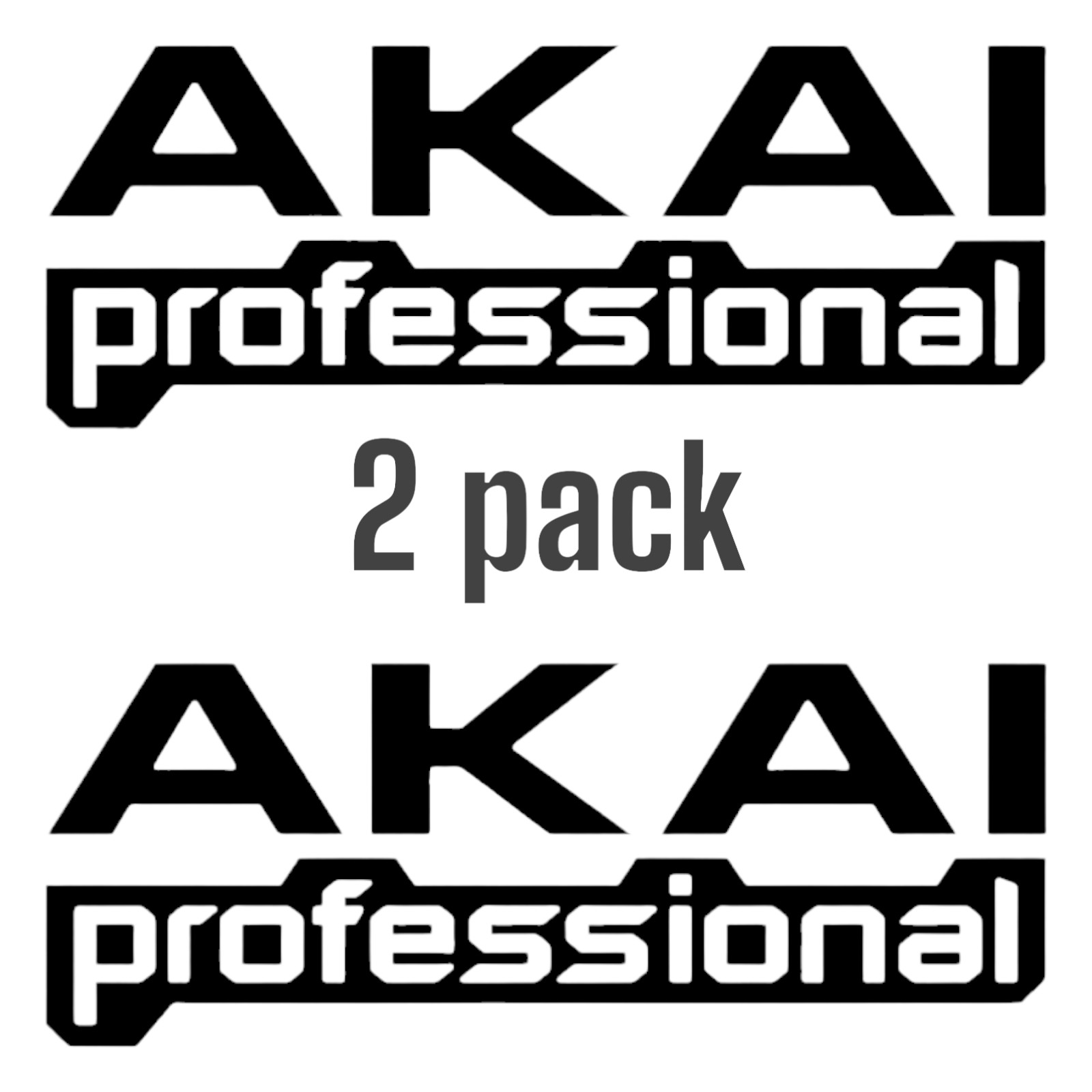 2 Pack – AKAI True Sound Audio 6&Prime; Premium Vinyl Decal Stickers, 5 Yr Durability