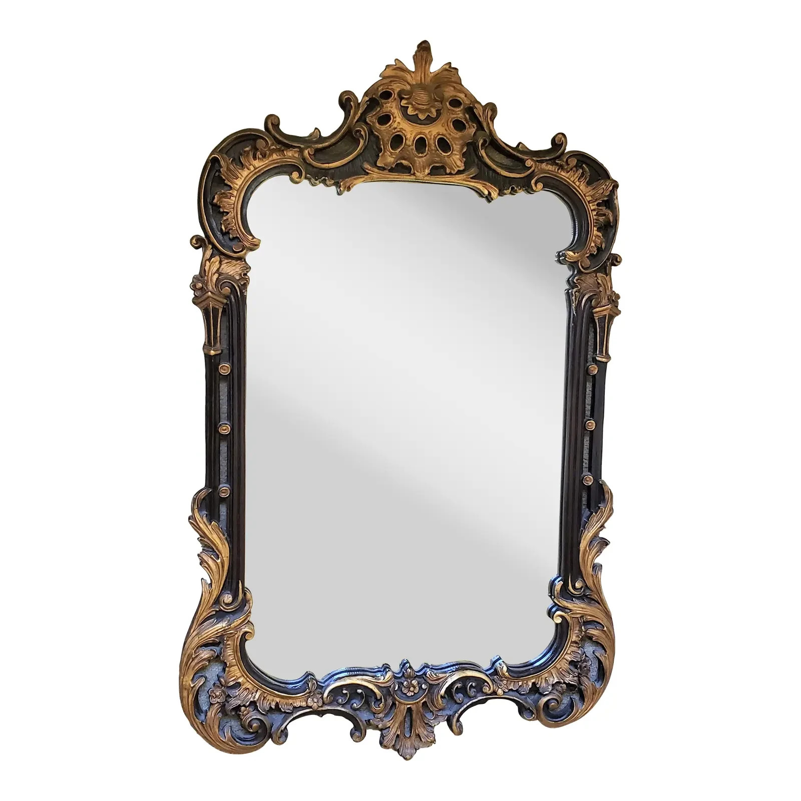 Vintage Baroque Rococo Gold Gilt Scalloped Mirror