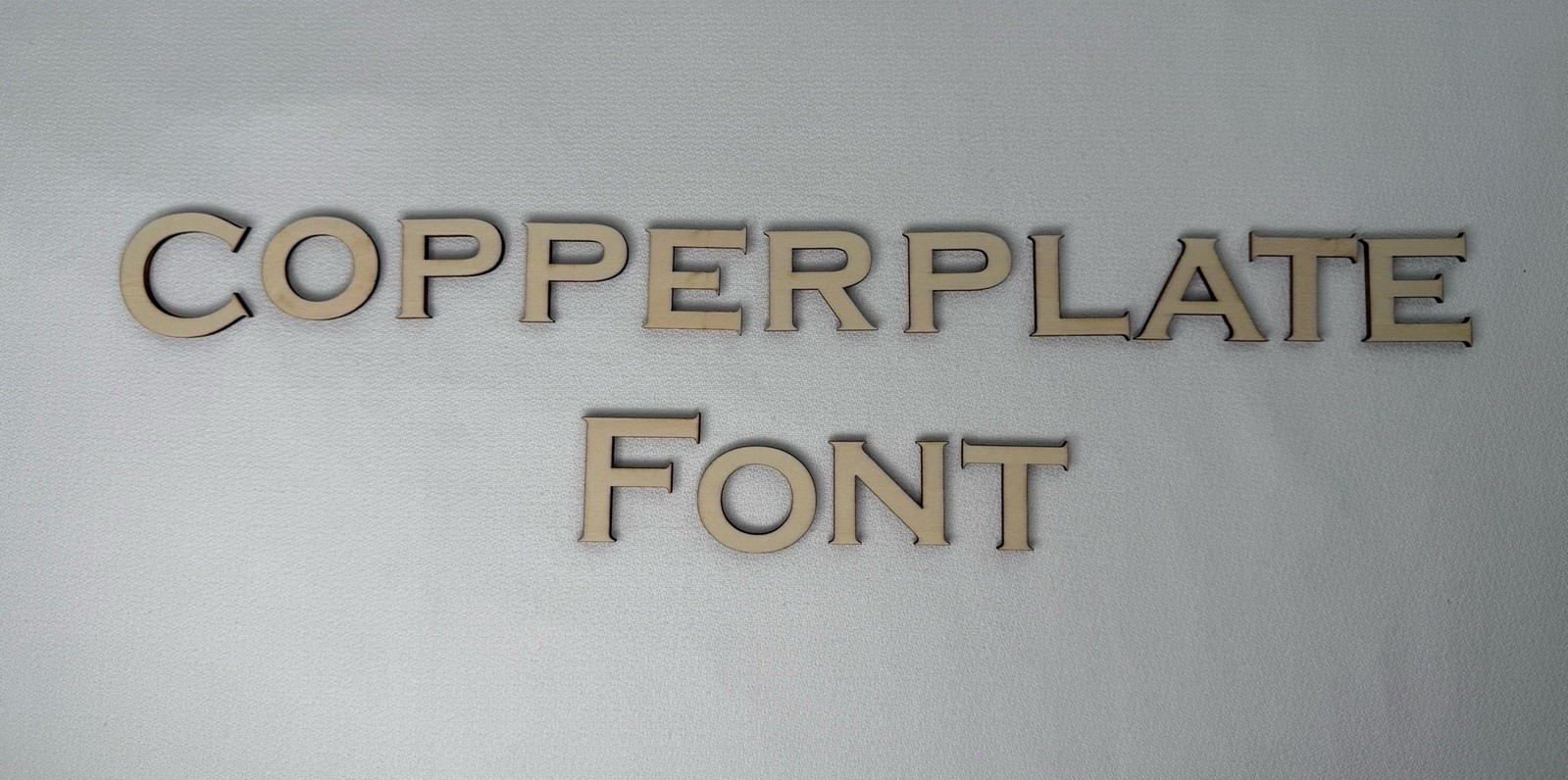 Laser Cut Unfinished Wood Letters or Numbers COPPERPLATE Font Craft Cutout
