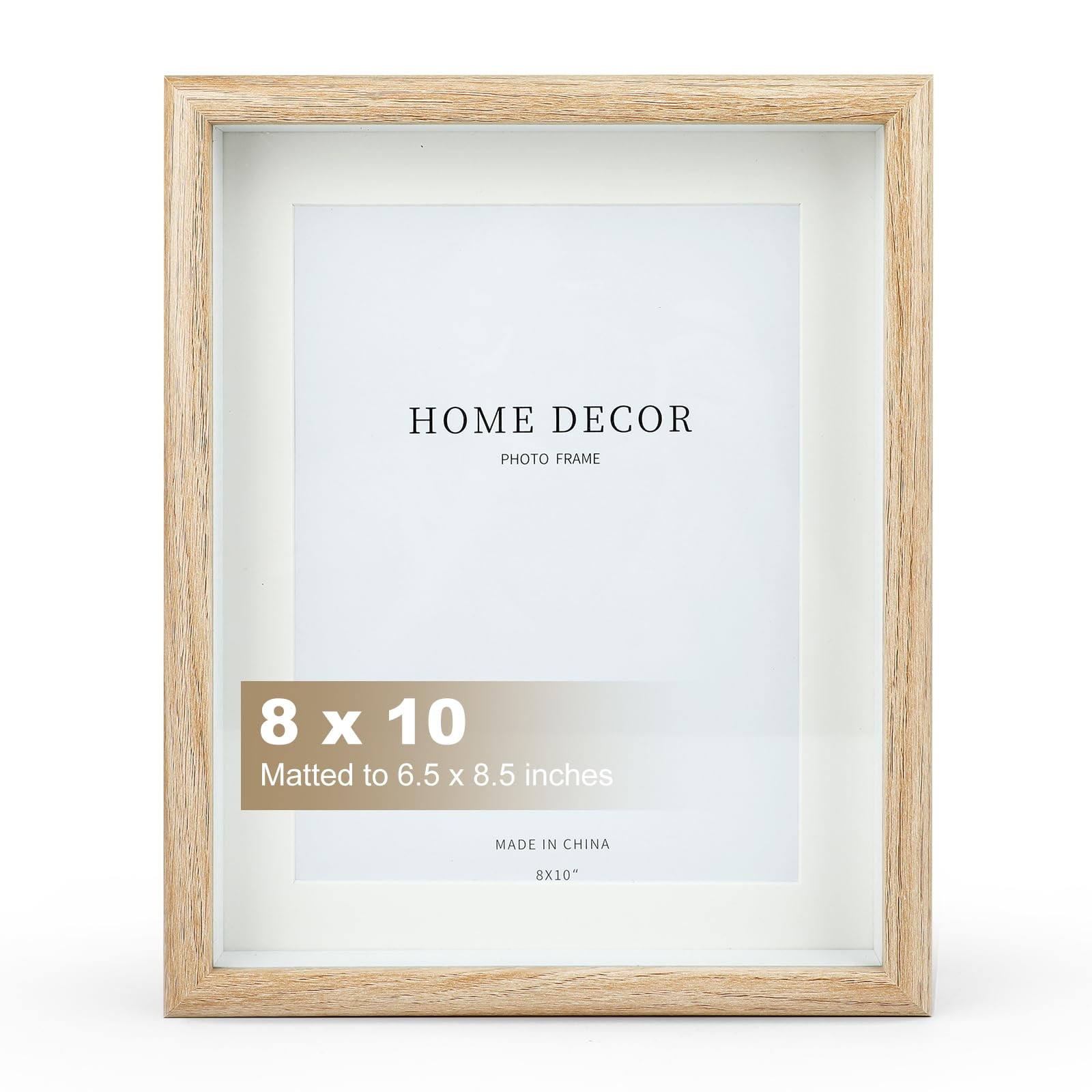 8×10 inch Picture Frame with Shatter Resistant Plexiglass for Poster & Photo,…