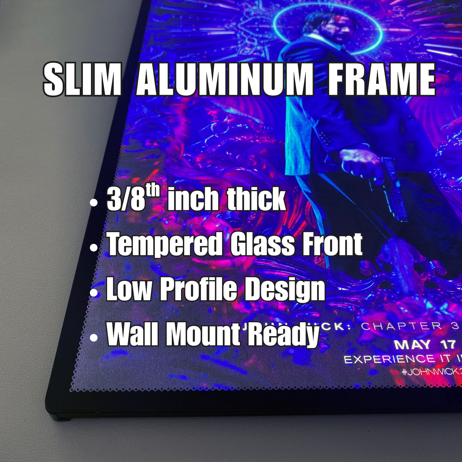 LED Backlit Window View Wall Art Lighted Frame – view of pool