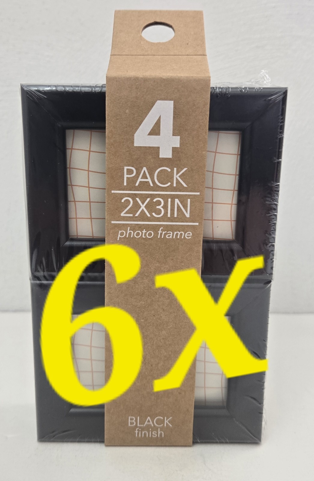 1 CASE Harbortown Industries 4-Pack Mini Photo Frames 2&Prime;x3&Prime; Black Square 24 PCS