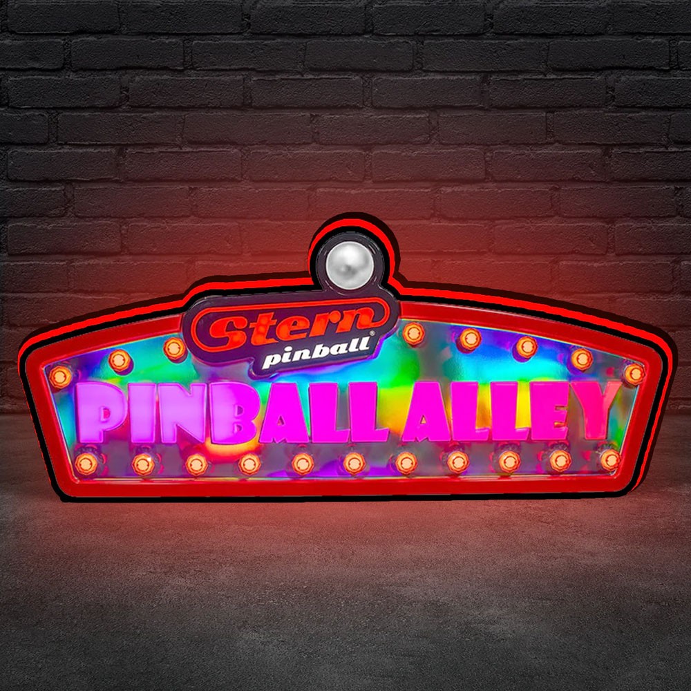 Pinball Alley Pinball Topper LED Lightbox 3D Print Lightbox Rock Your Game