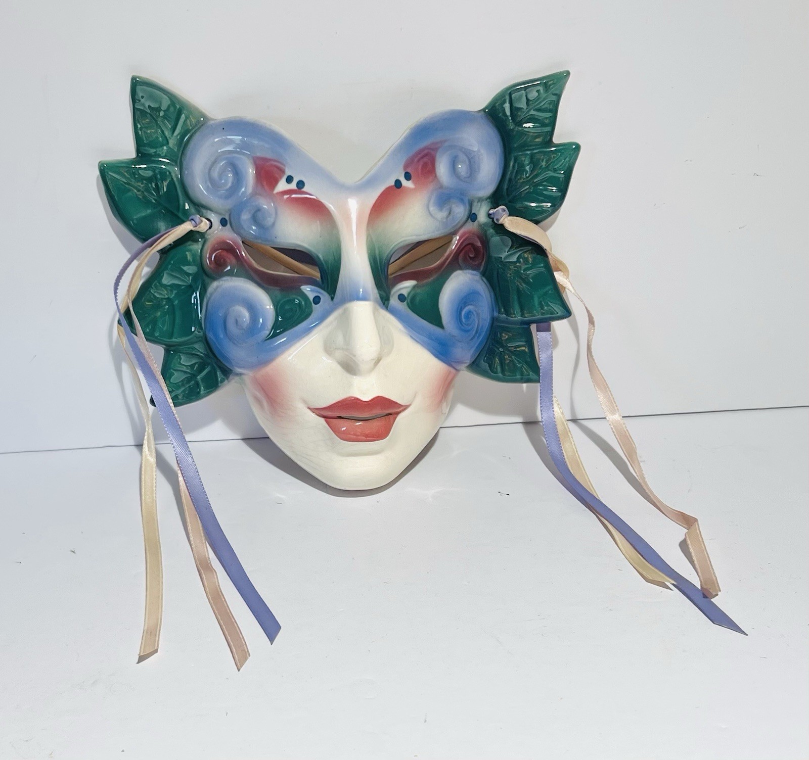 Vintage Clay Art About Face Ceramic Mask Wall Hanging Mask San Francisco 1980’s
