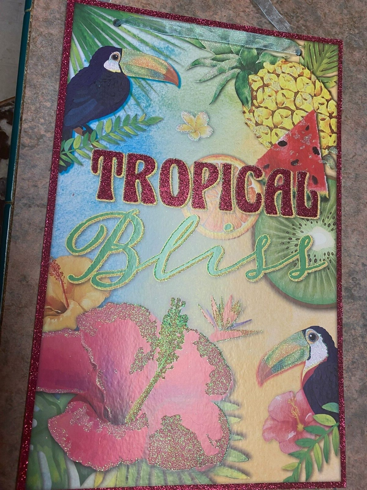 3 Hello Summer Beach Party Decor Glitter Wall Door Porch Sign NEW!