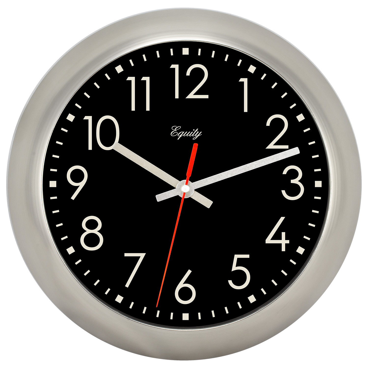 20802 Equity by La Crosse 11&Prime; Owen Silent Sweep Analog Wall Clock – Open Box