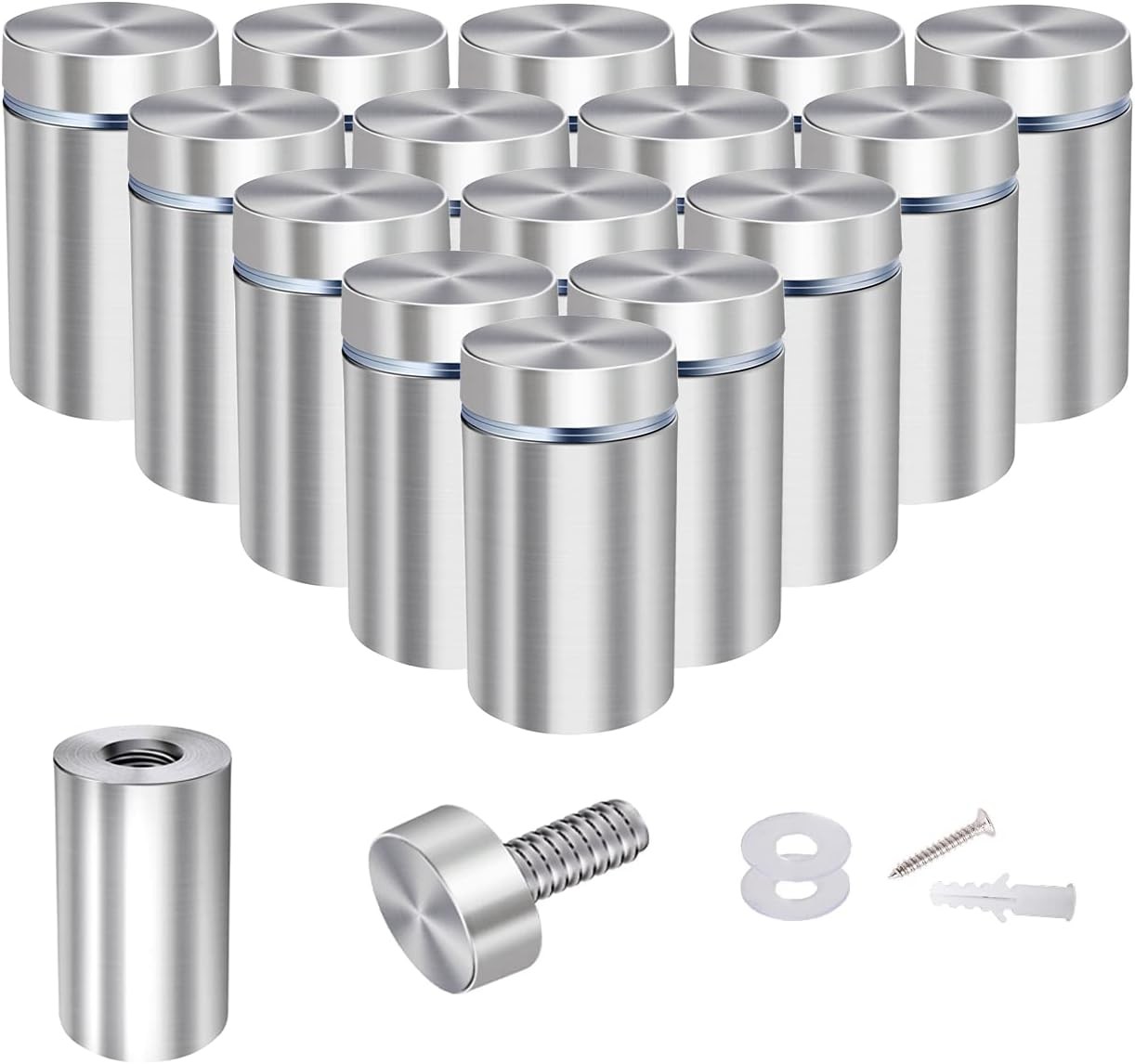 3/4 x 1 Inch Sign Standoffs Mounting Hardware 16 Pa, Wall Screw
