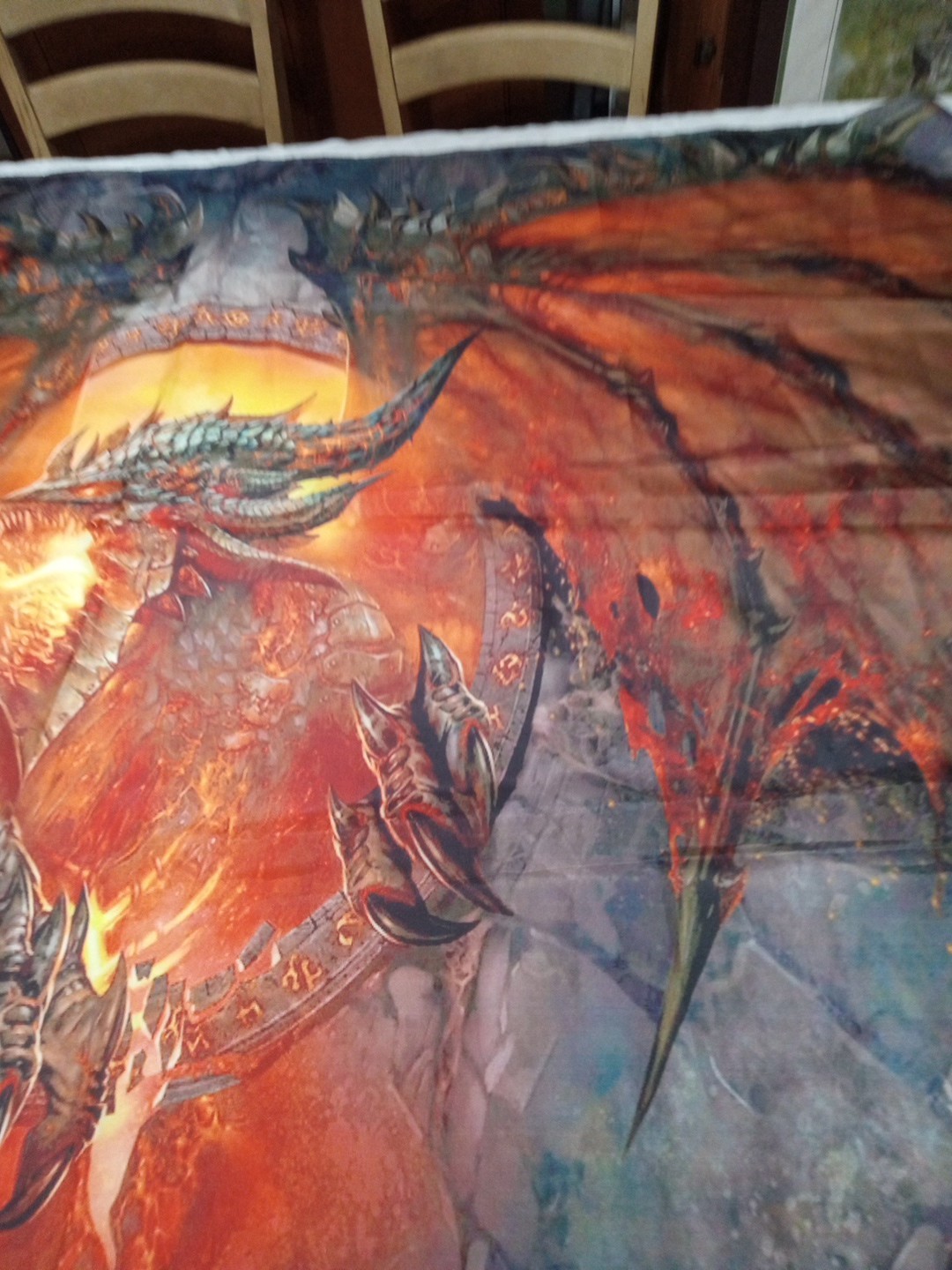 Dragon Tapestry Flag Banner Wall Hanger 58.5 X 38.5 Inches Diablo Style Fantasy