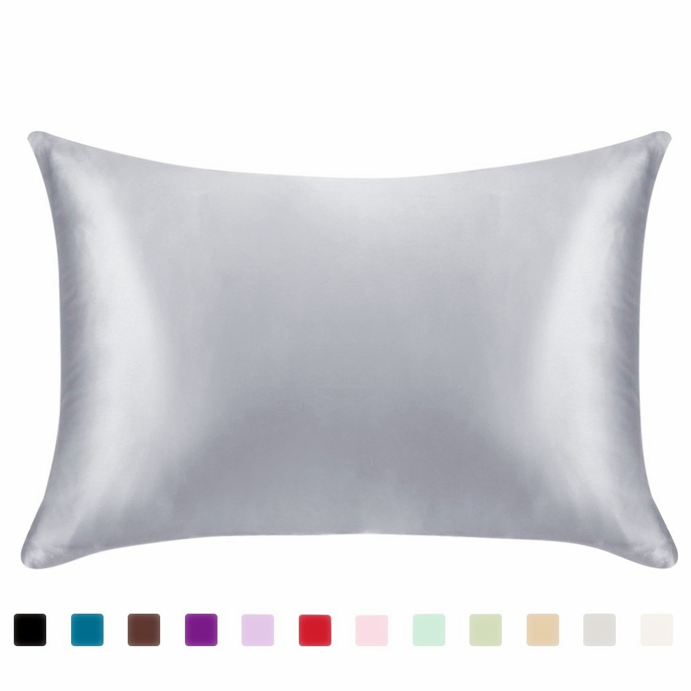 Pillowcase Satin Solid Color Simulation Silk Single Pillowcase Ice Silk Pillowca