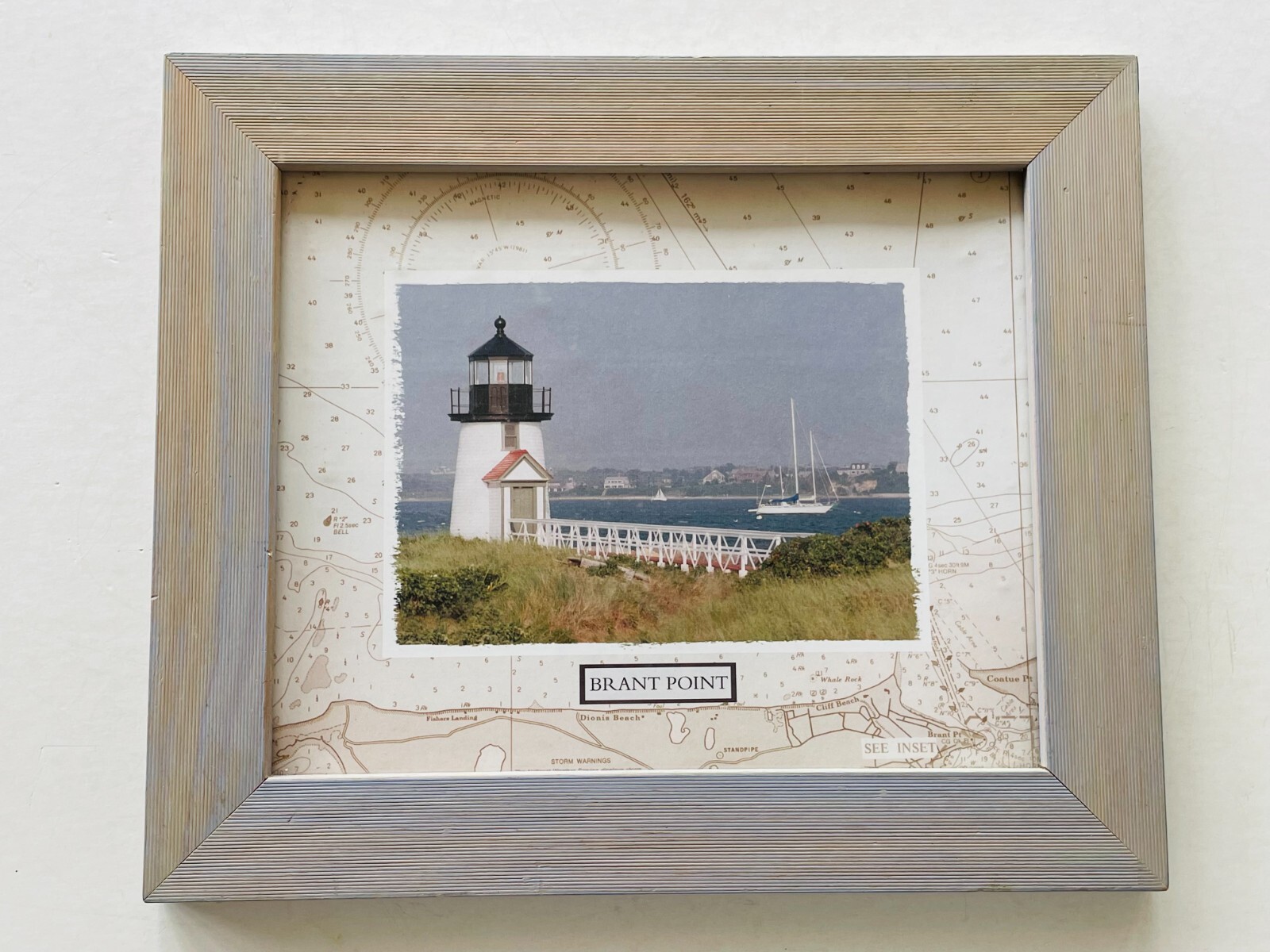 NANTUCKET Brant Point Lighthouse Photograph & Framed – 10 x 12&Prime;