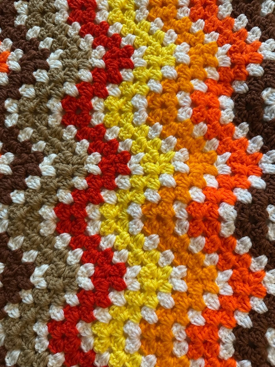 72&Prime;x43&Prime; Handmade Afghan Fall Colors Chevron Zig Zag Blanket Crochet Multicolor