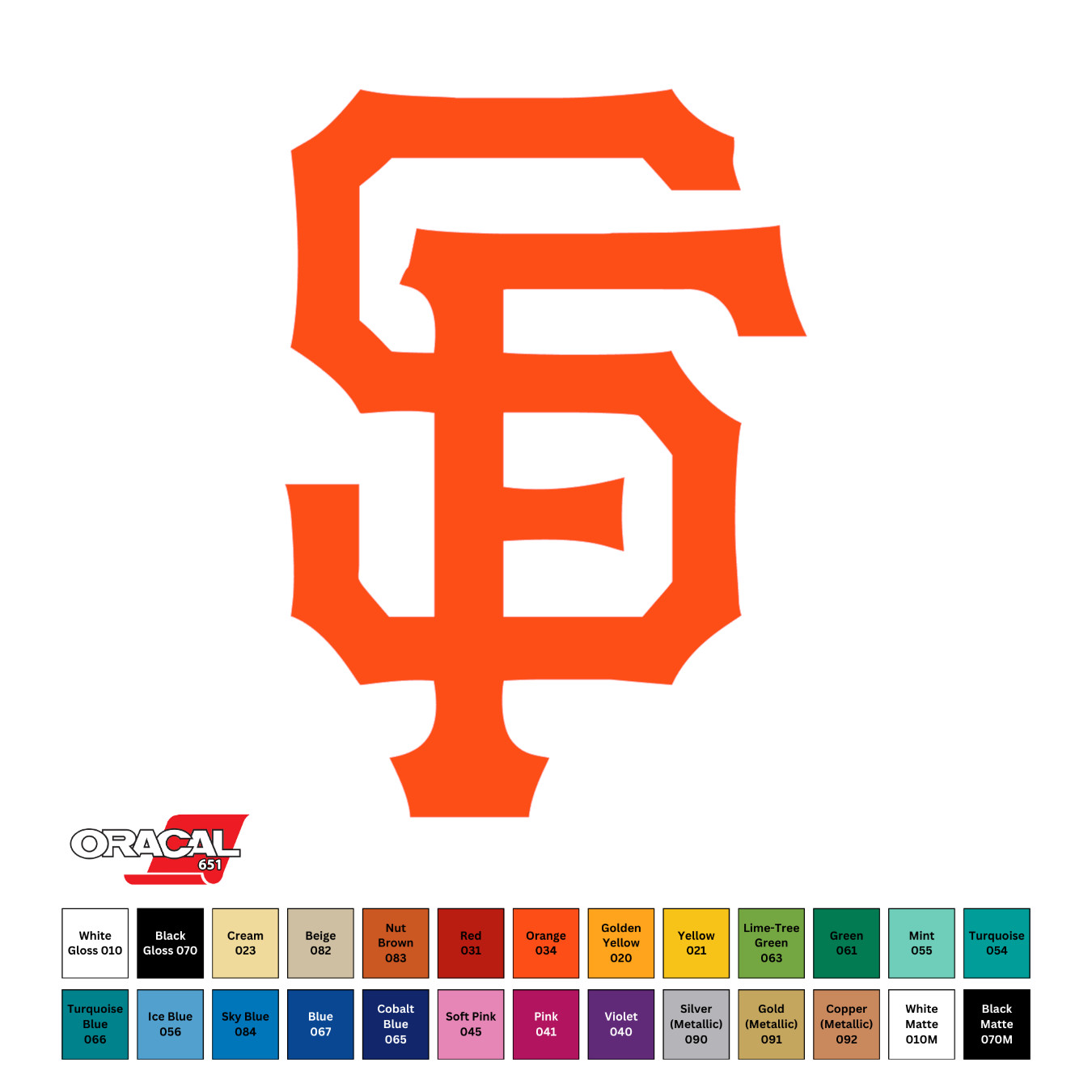 SF Giants Logo Permanent Sticker Die Cut Decal Oracal 651 4&Prime; CHOOSE COLOR