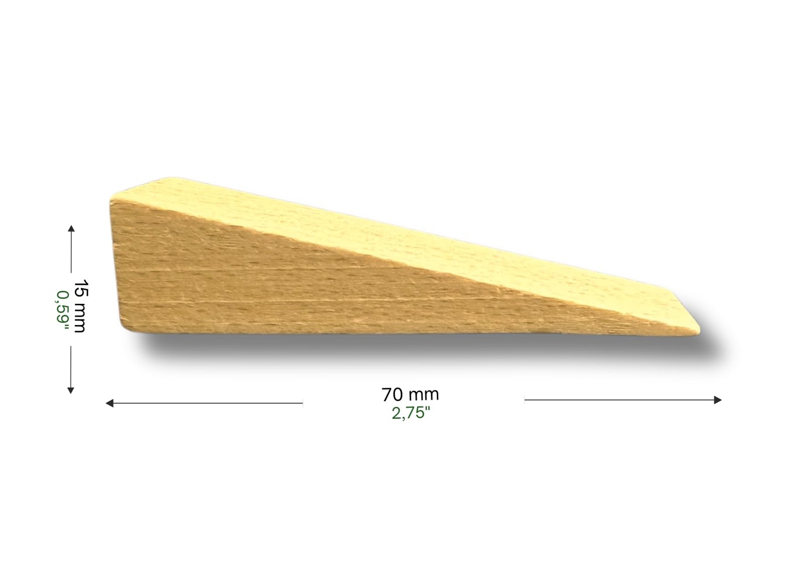 10 Pcs Hardwood Wooden Wedges for Carpentry Construction 70x25x15mm