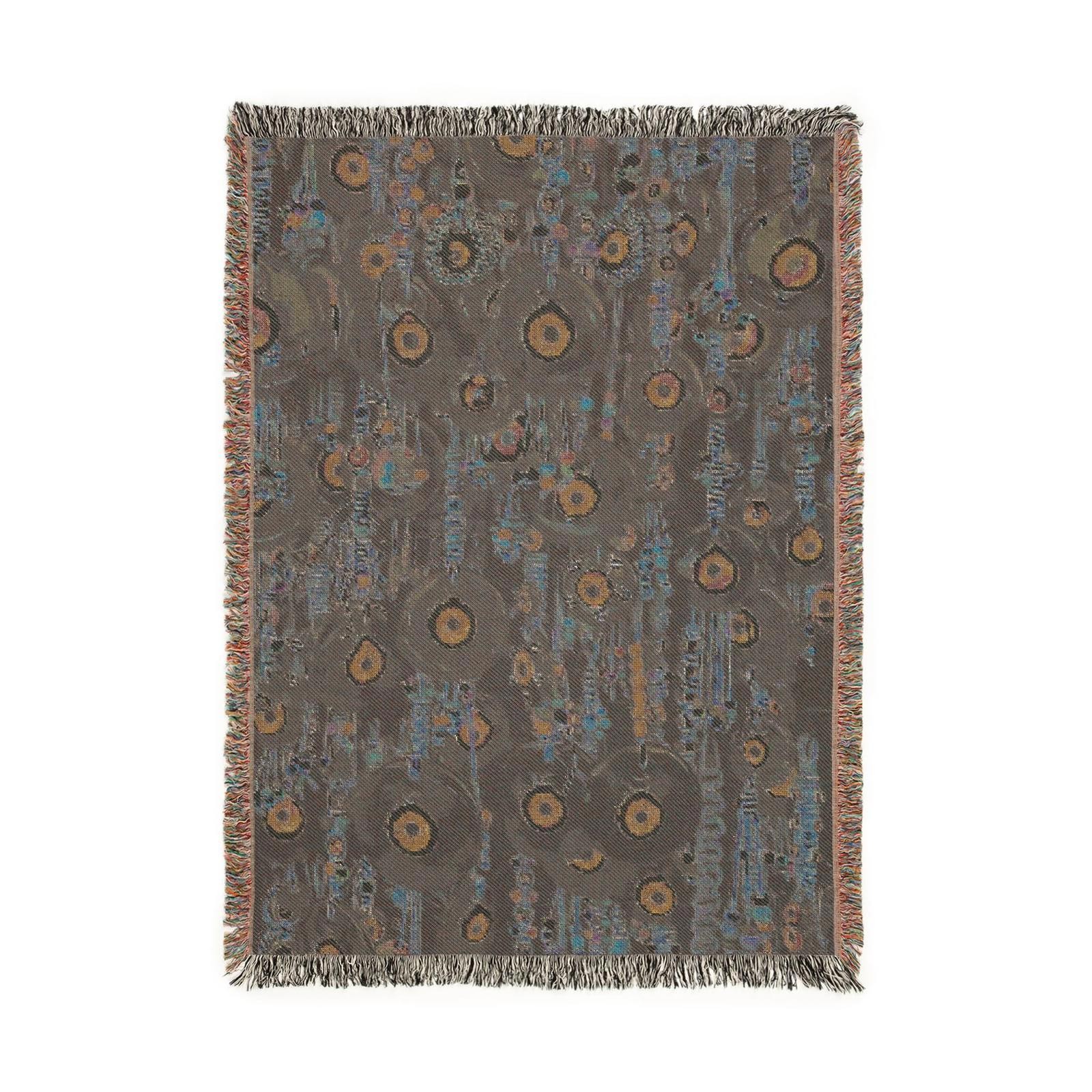 evil eye protector woven tapestry blanket (52by37)