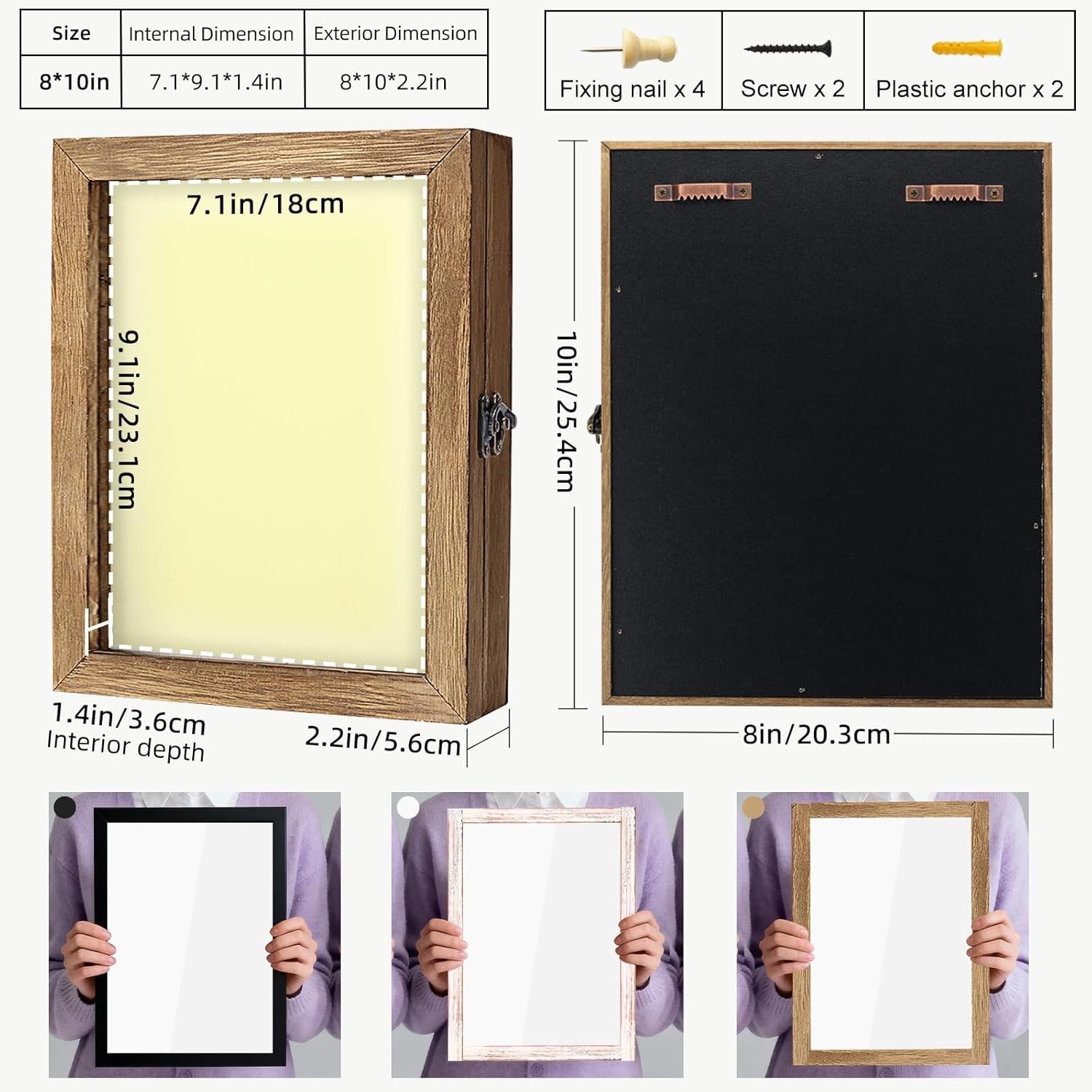 8×10 Display Case with Shatterproof Glass – Perfect for Military Memorabilia
