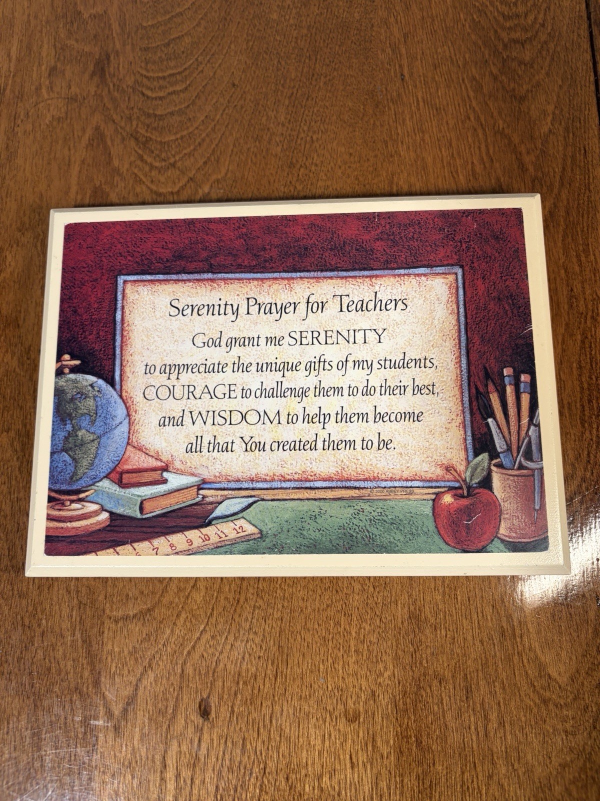 Abbey Press Serenity Prayer for Teachers Framed Plaque Desk Decor Teacher Gift