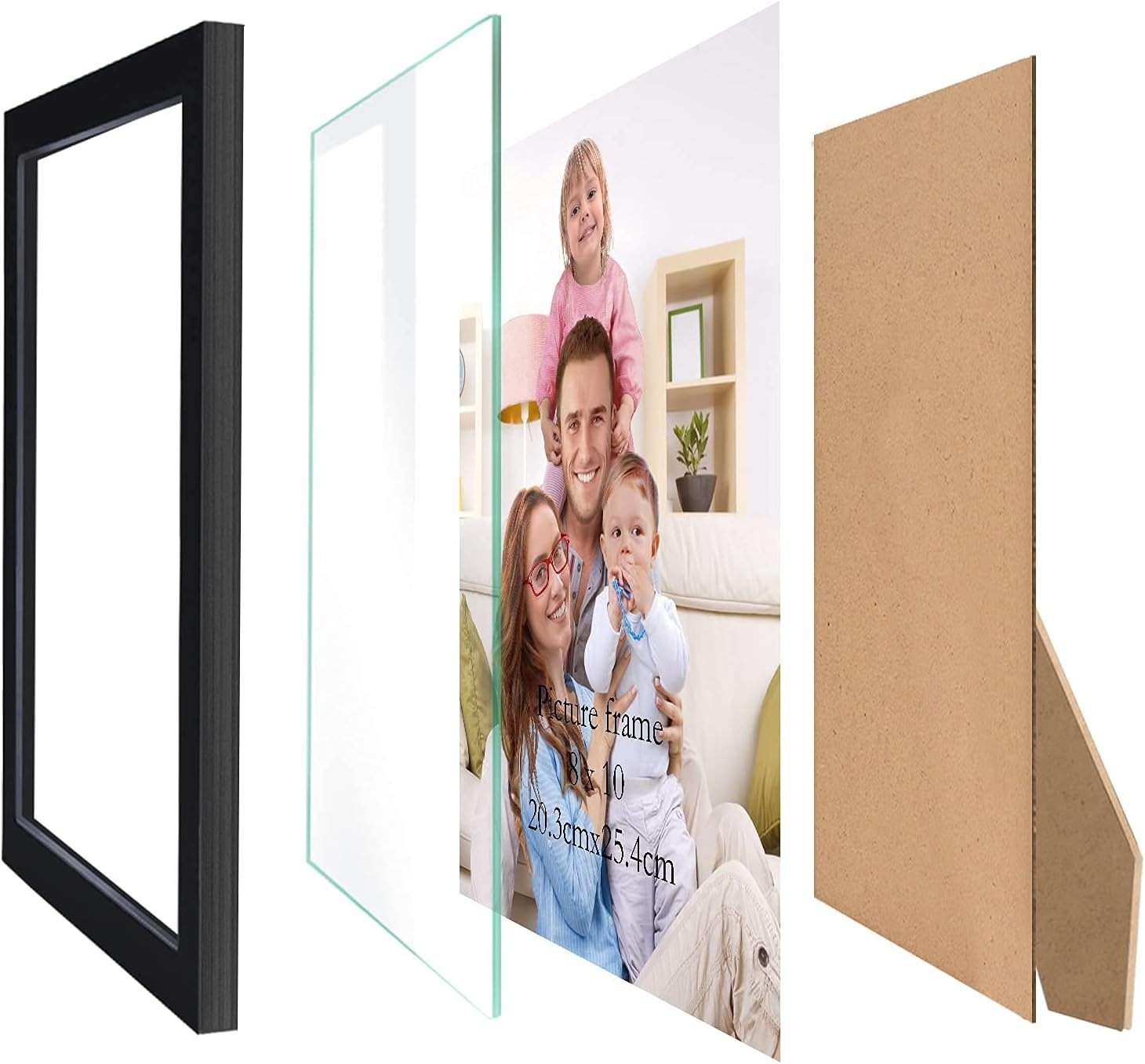Black 8×10 Picture Frame Bulk, Multi 8 x 10 Photo Frames Set For Wall, 12 Pack