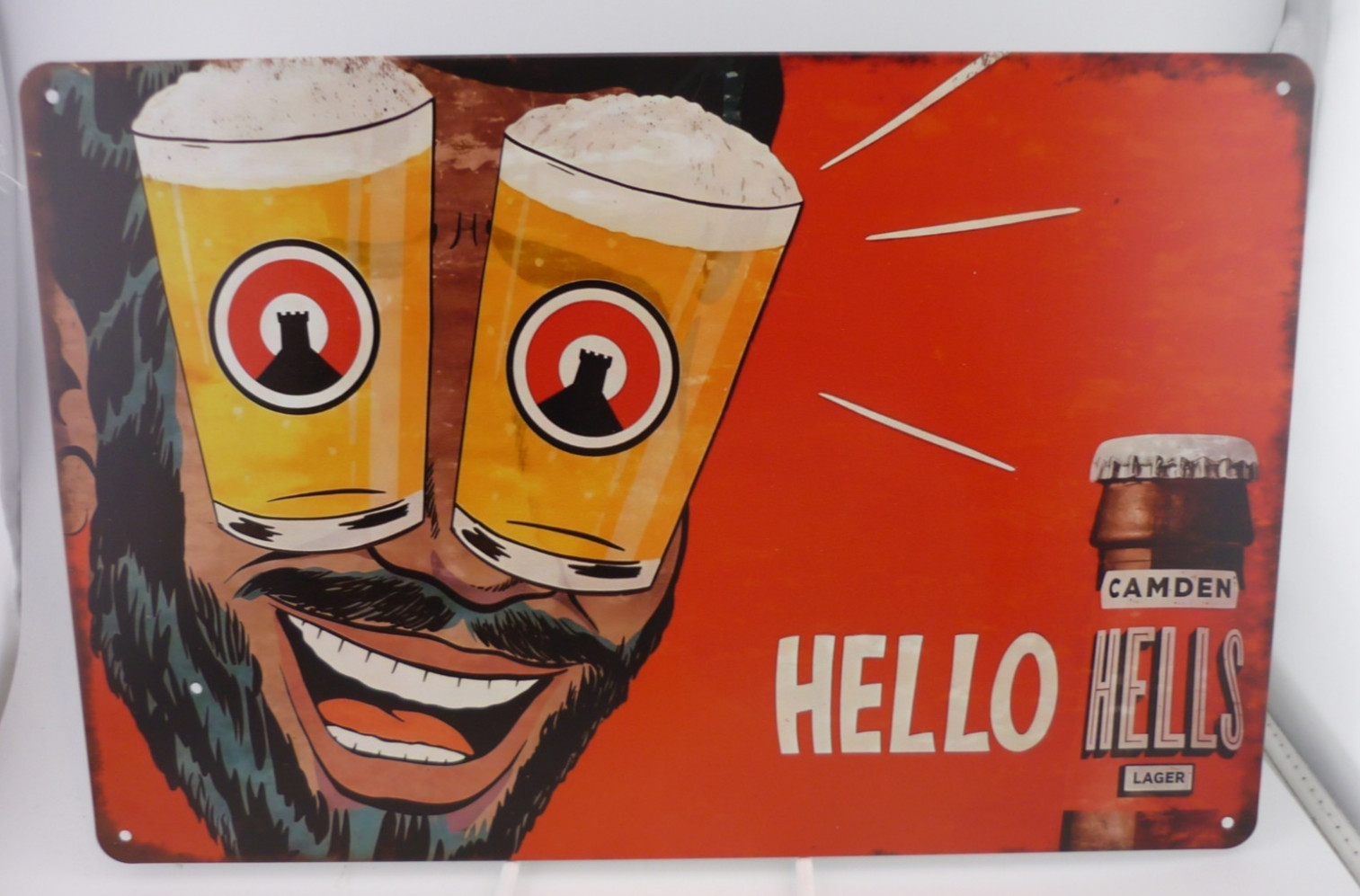 Camden Hells Lager Beer Metal Sign Craft Brewery Bar Pub Wall Decor 12×8