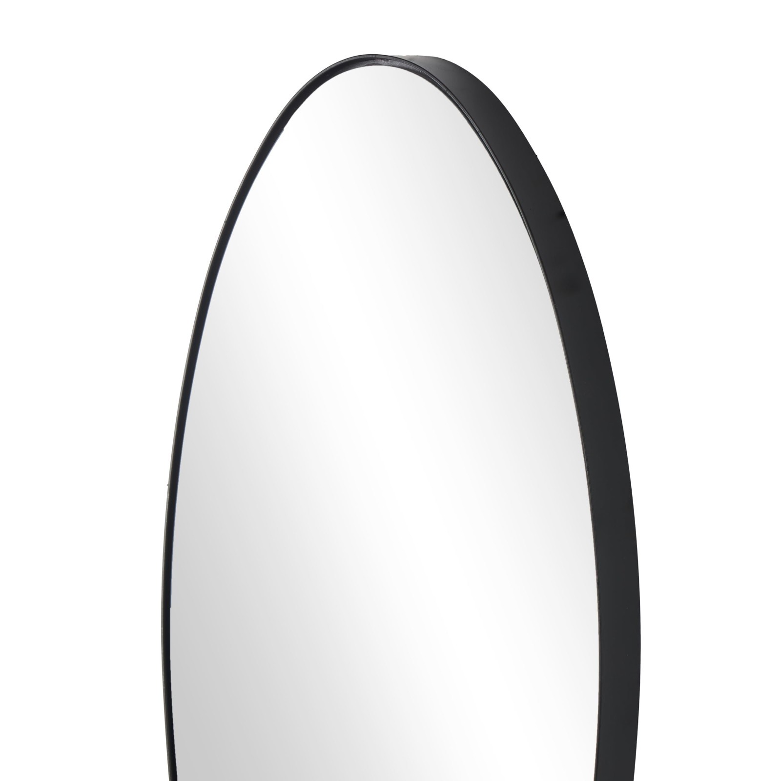 Wavy Wall Mounted Mirror – 9&Prime; x 2&Prime; x 45&Prime; Entryway Decor, Black Metal Design