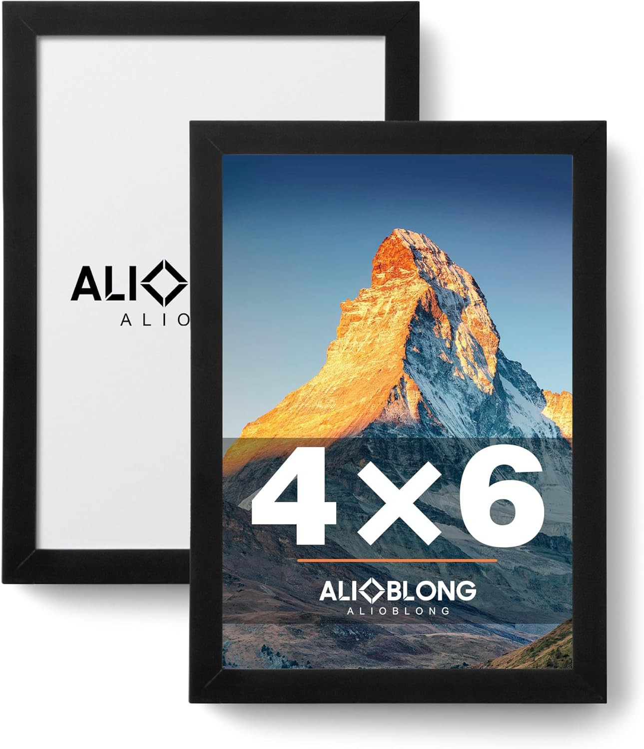 4X6 Picture Frame Set of 2 Photo Frames for 4X6 Pictures Wall Gallery Black 4X6